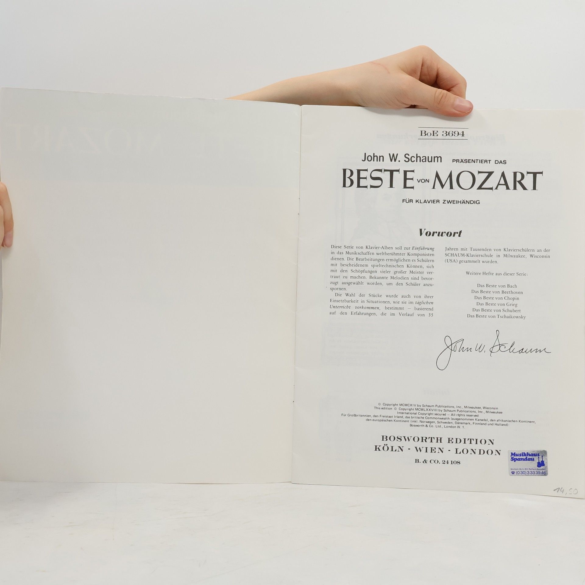 John W. Schaum Das Beste von Mozart