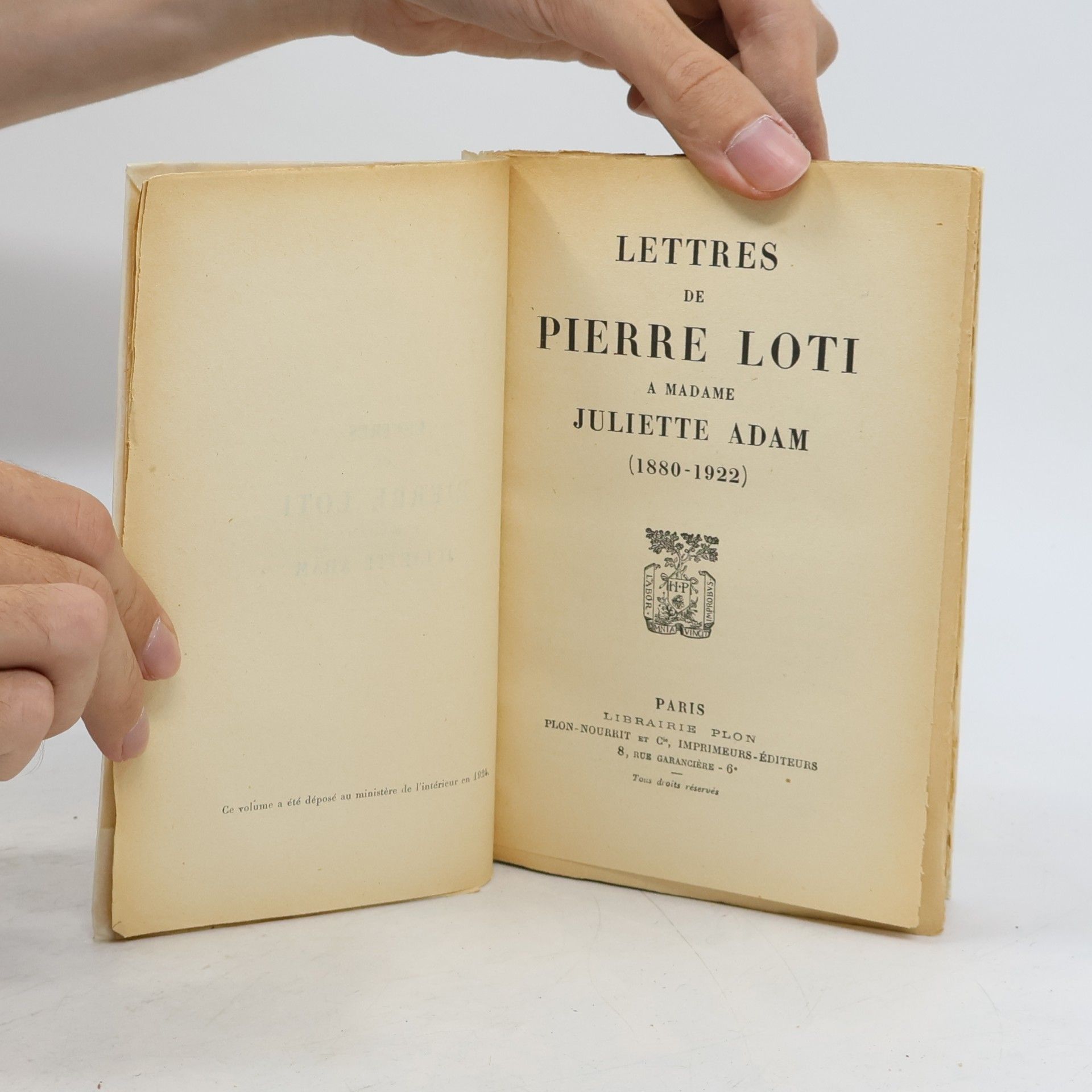 Pierre Loti Lettres de Pierre Loti à Madame Juliette Adam, 1880-1922