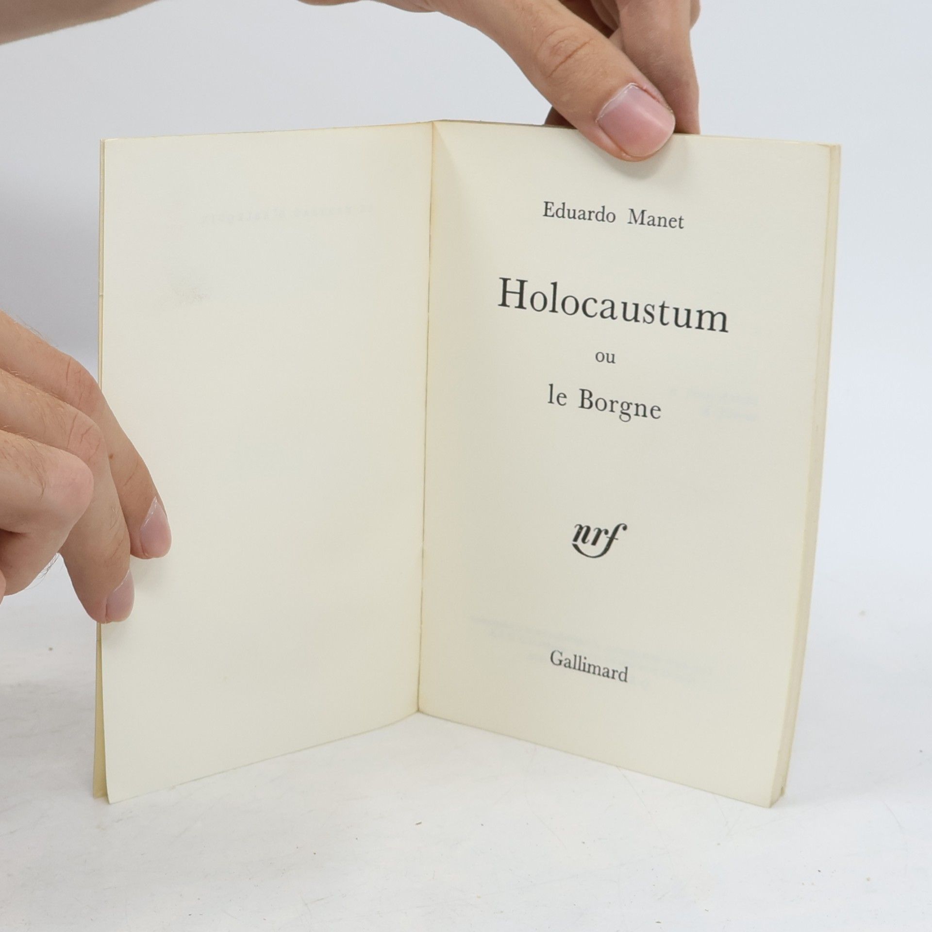 Eduardo Manet Holocaustum ou le Borgne