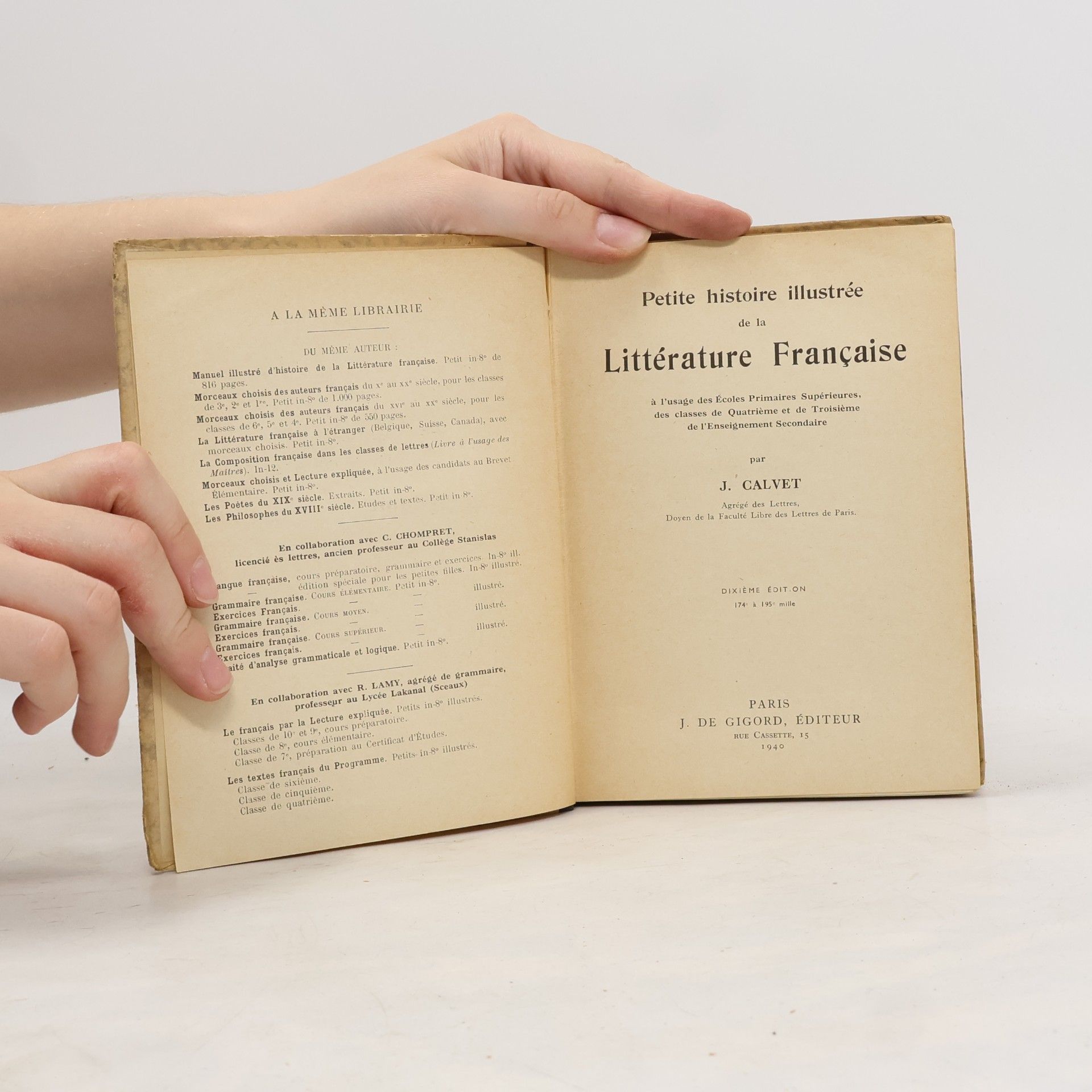 Louis-Jean Calvet Petite histoire illustrée de la littérature française