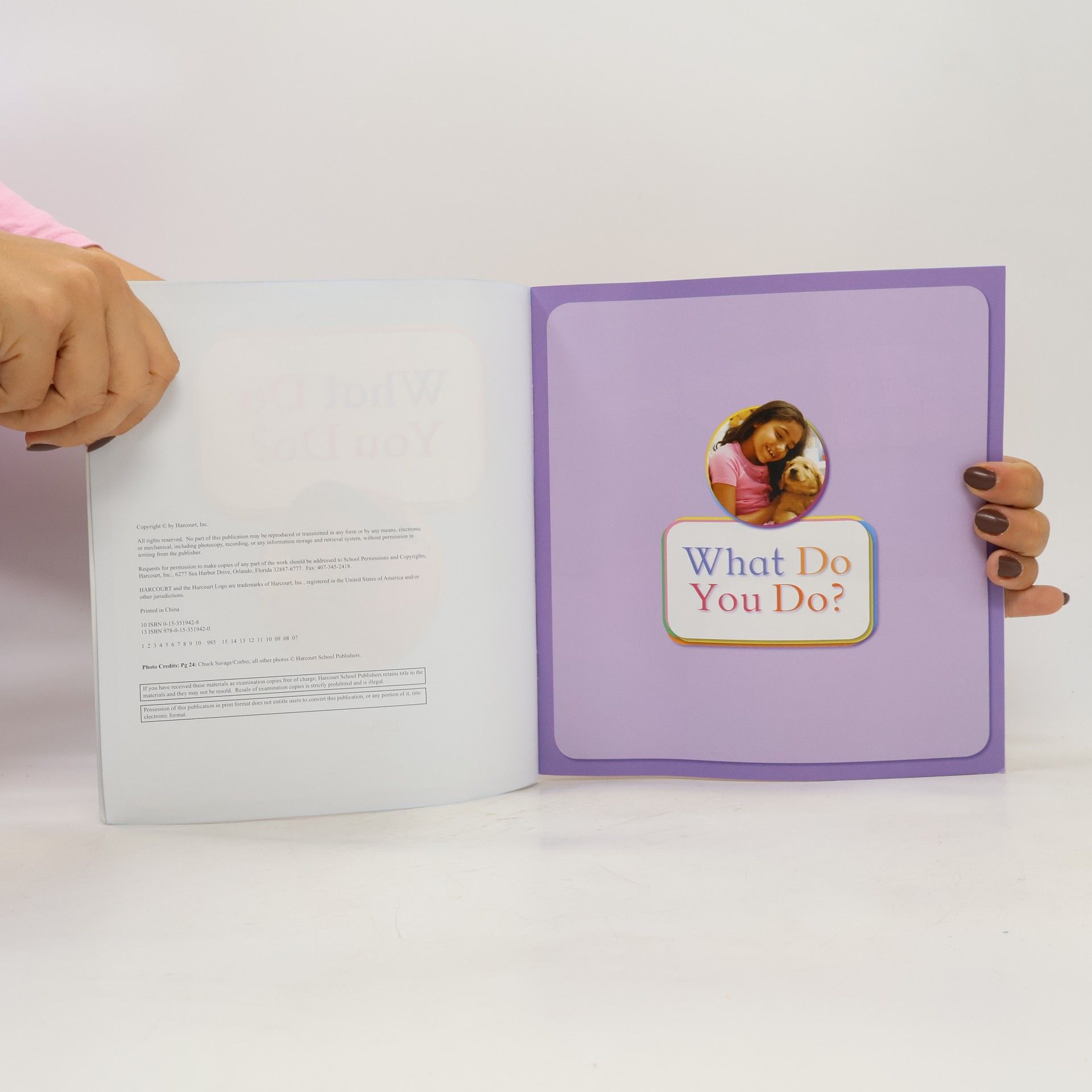 Margie Sigman Storytown: What Do You Do? Little Book Grade 1