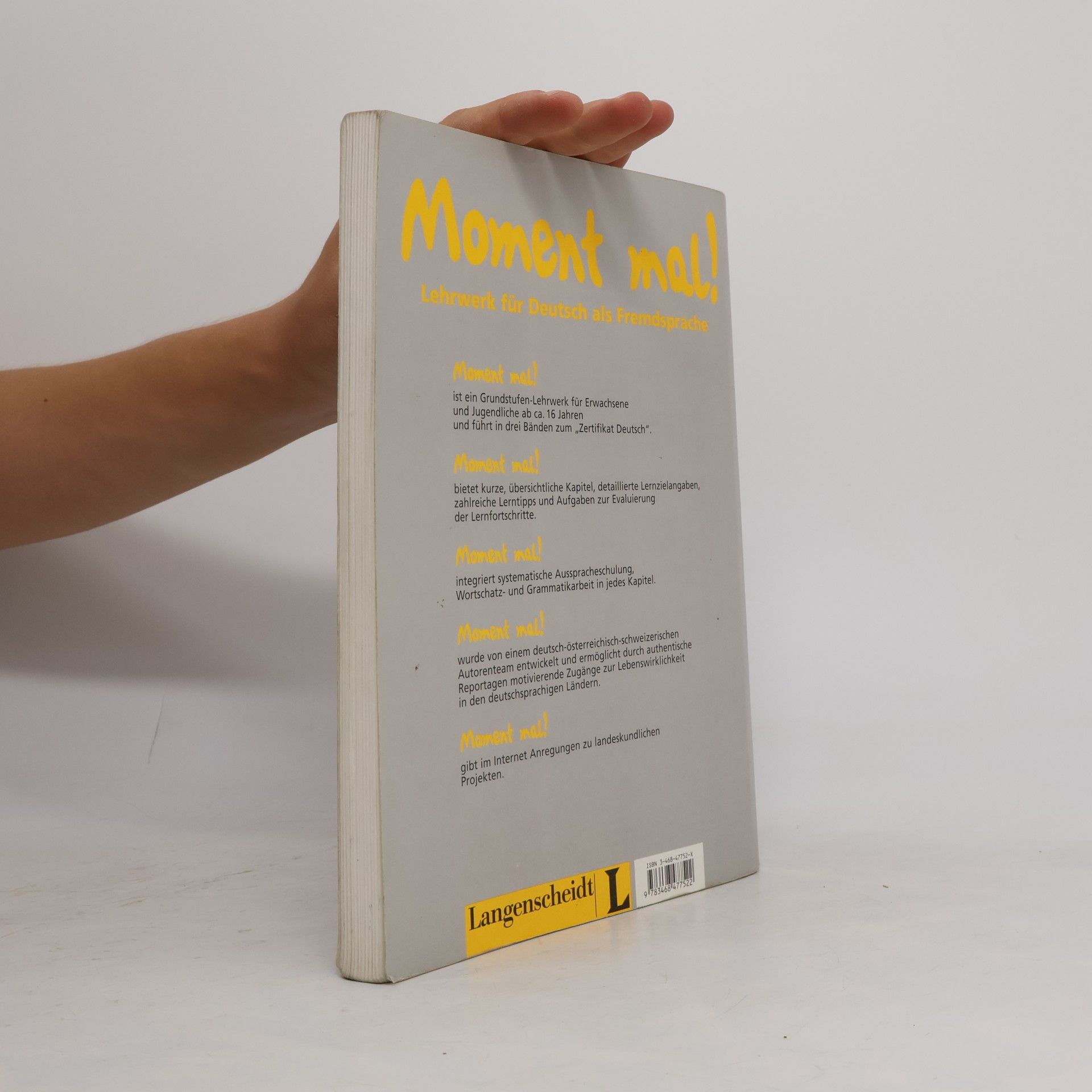 Christiane Lemcke Moment mal! : Lehrwerk für Deutsch als Fremdsprache. Arbeitsbuch, 1