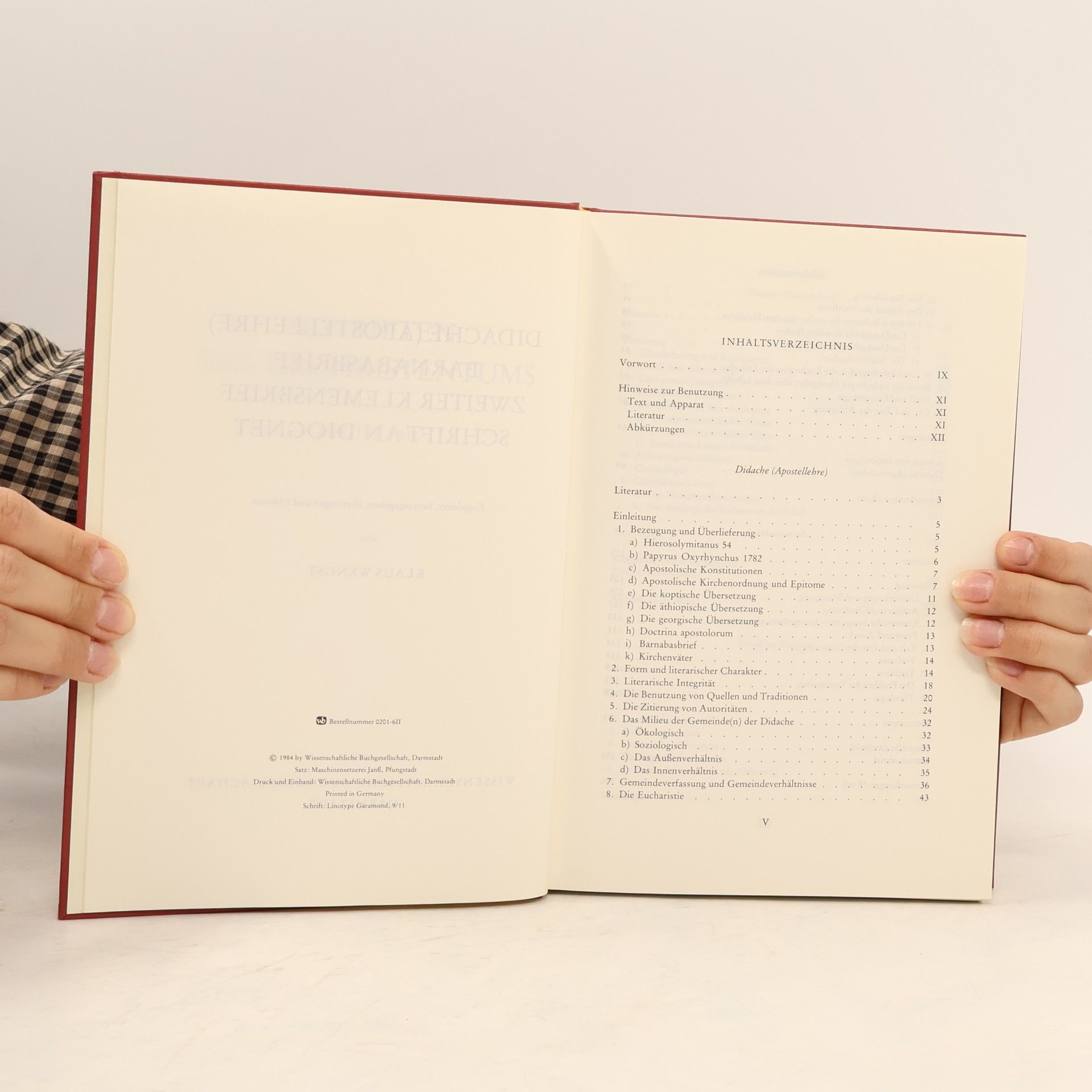 Klaus Wengst Didache (Apostellehre) Barnabasbrief. Zweiter Klemensbrief. Schrift an Diognet