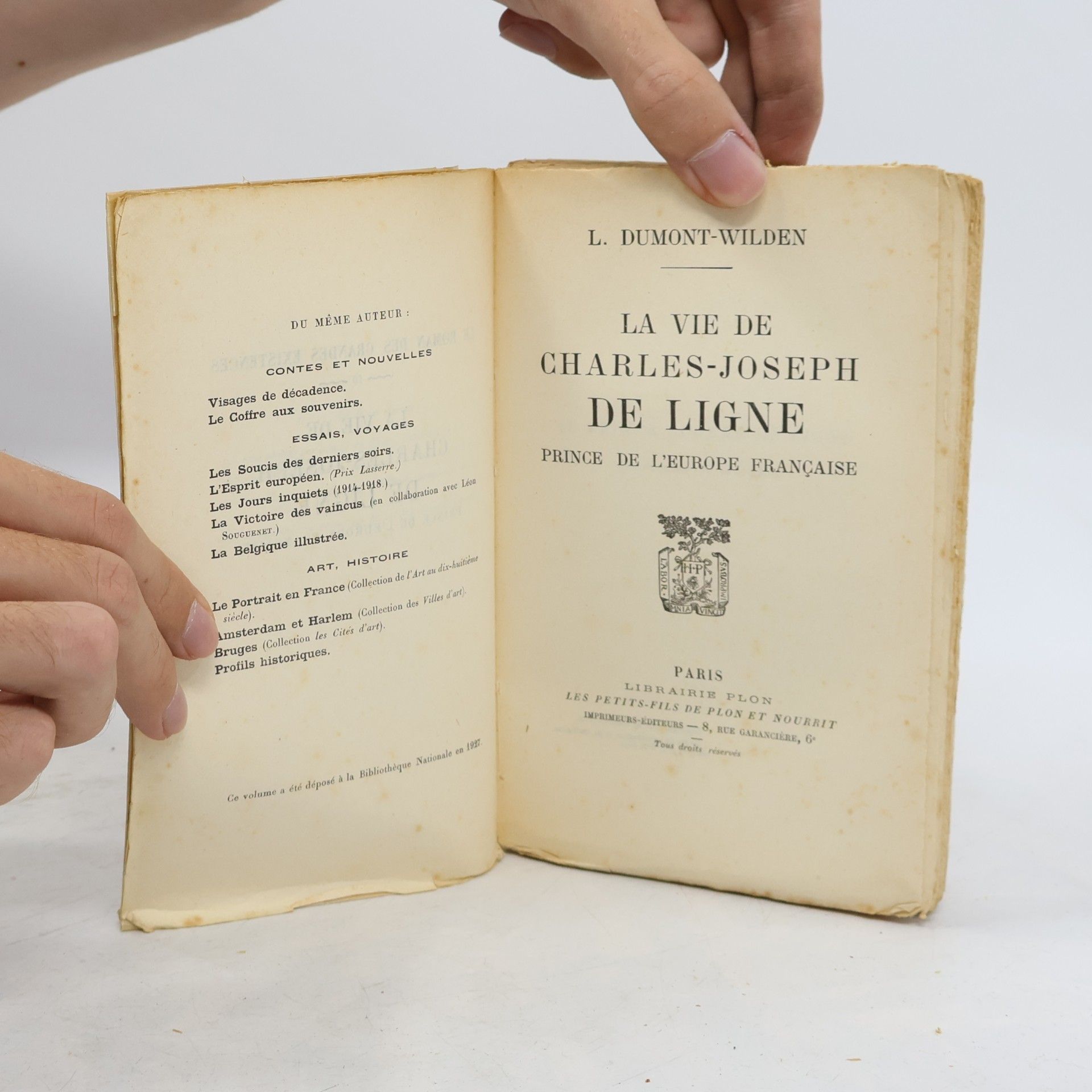 Louis Dumont Wilden La vie de Charles-Joseph de Ligne, prince de l'Europe française