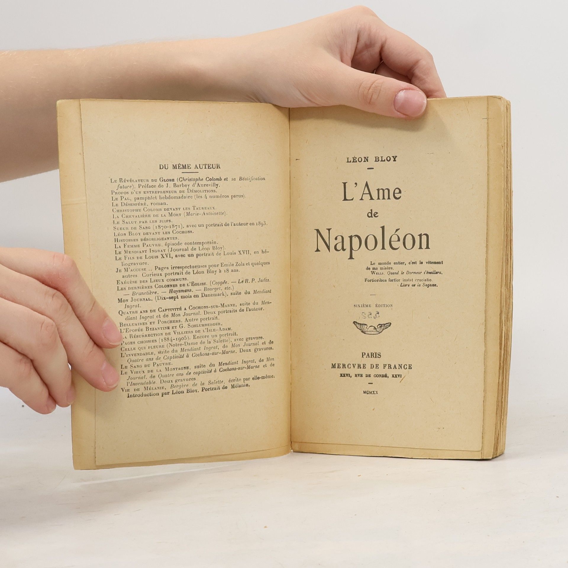 Léon Bloy L'Ame de Napoléon