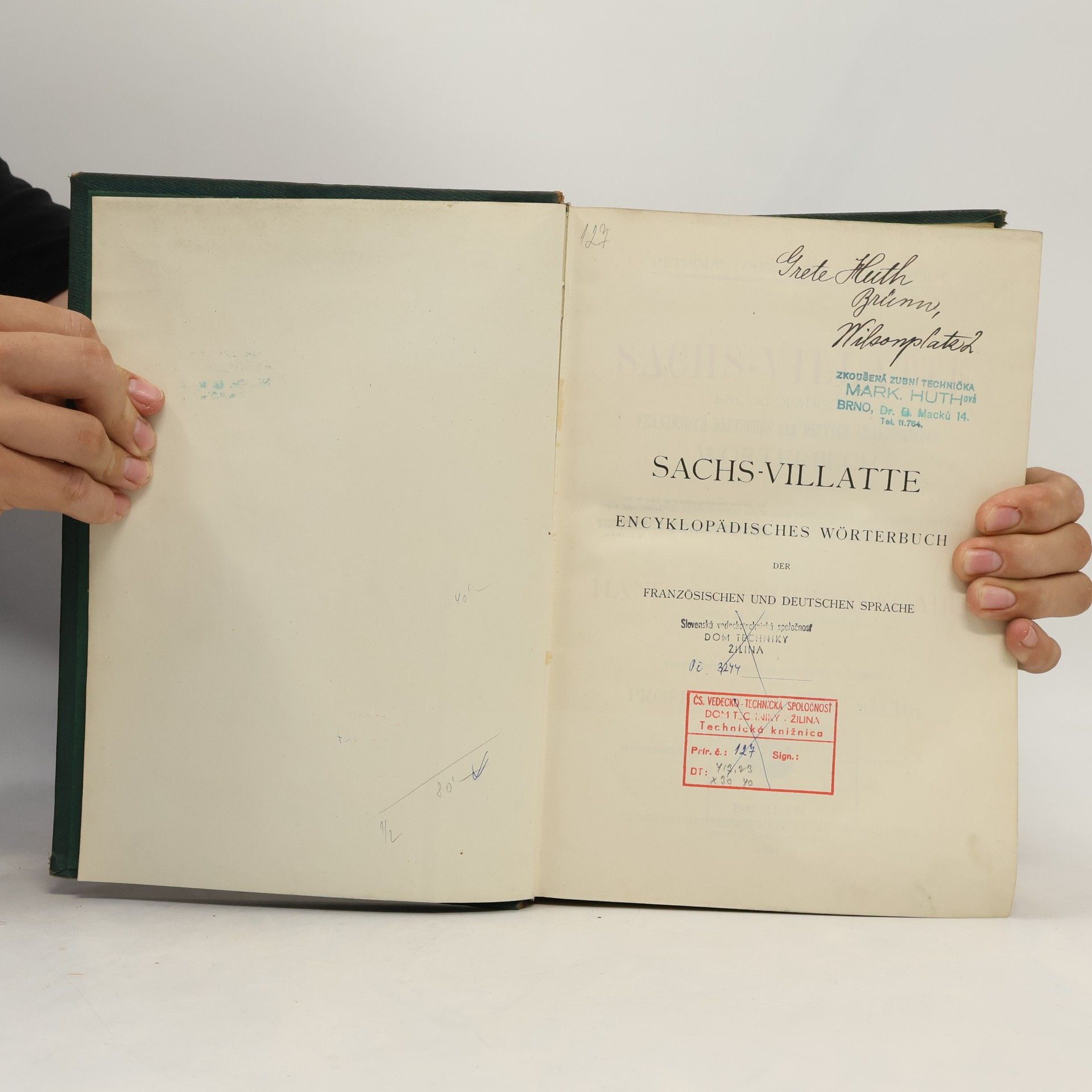 Karl Sachs Sachs-Villatte Enzyklopädisches Französisch-Deutsches und Deutsch-Französisches Wörterbuch