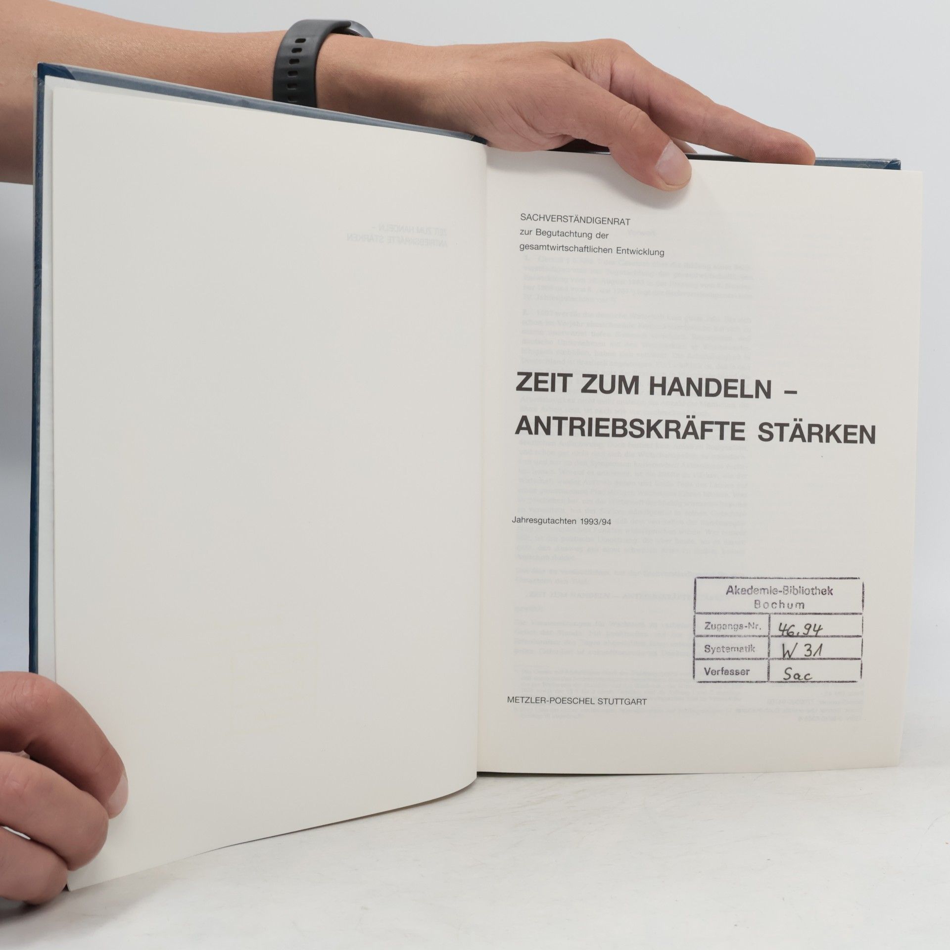Council of Experts for the Assessment of Overall Economic Development Zeit zum Handeln - Antriebskräfte stärken