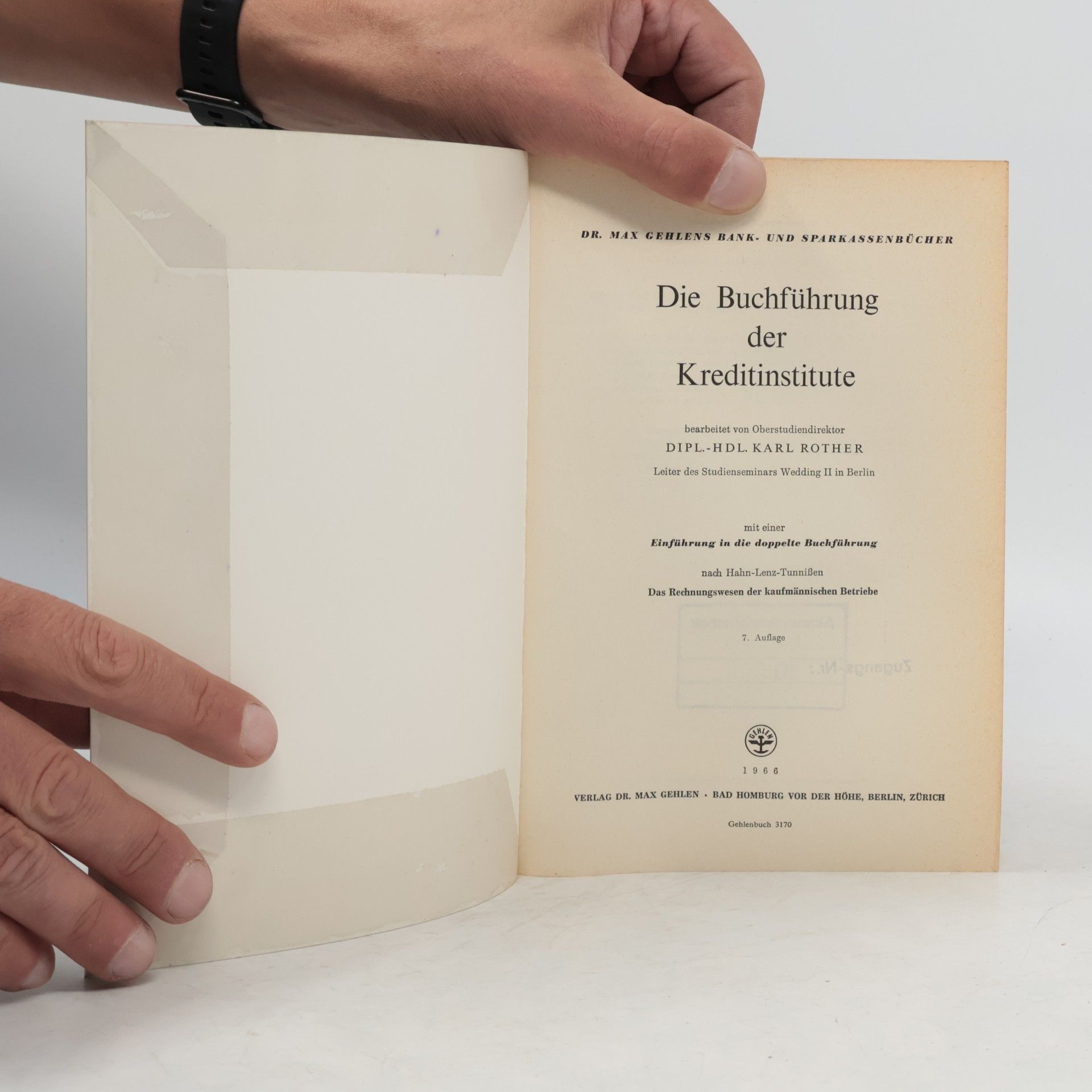 Karl Rother Die Buchführung der Kreditinstitute