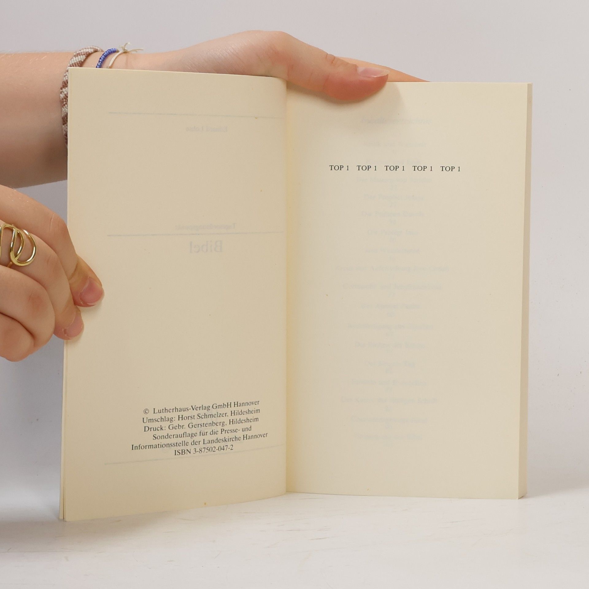 Eduard Lohse top - 1: Tagesordnungspunkt Bibel