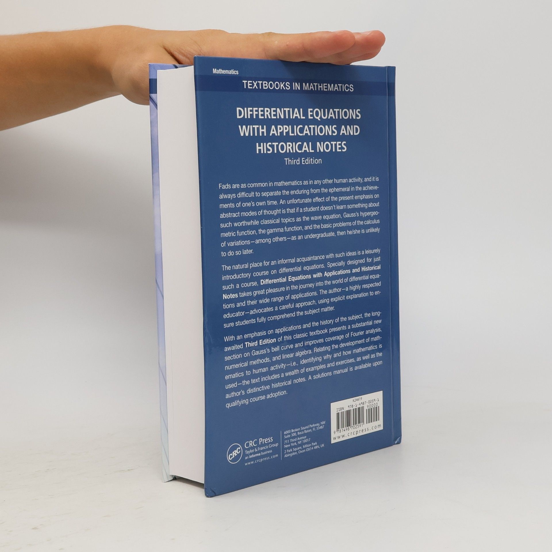 George F. Simmons Textbooks in Mathematics: Differential Equations with Applications and Historical Notes - Third Edition