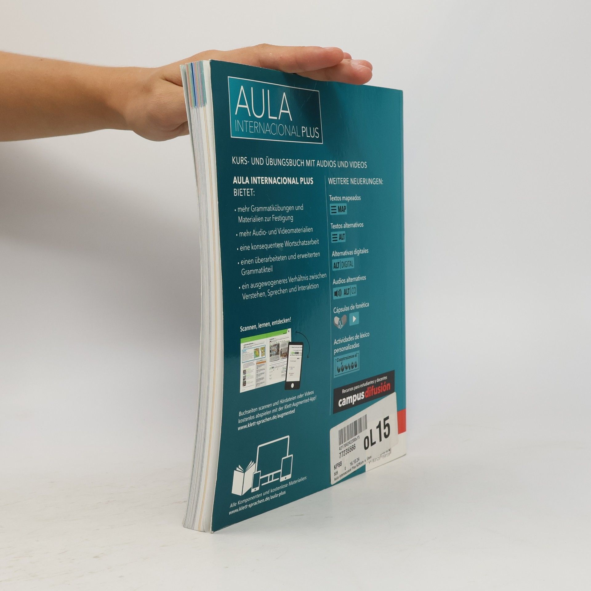 Autorenkollektiv Aula internacional Plus A2. Kurs- und Übungsbuch + Audios und Videos online (dt. Ausgabe)