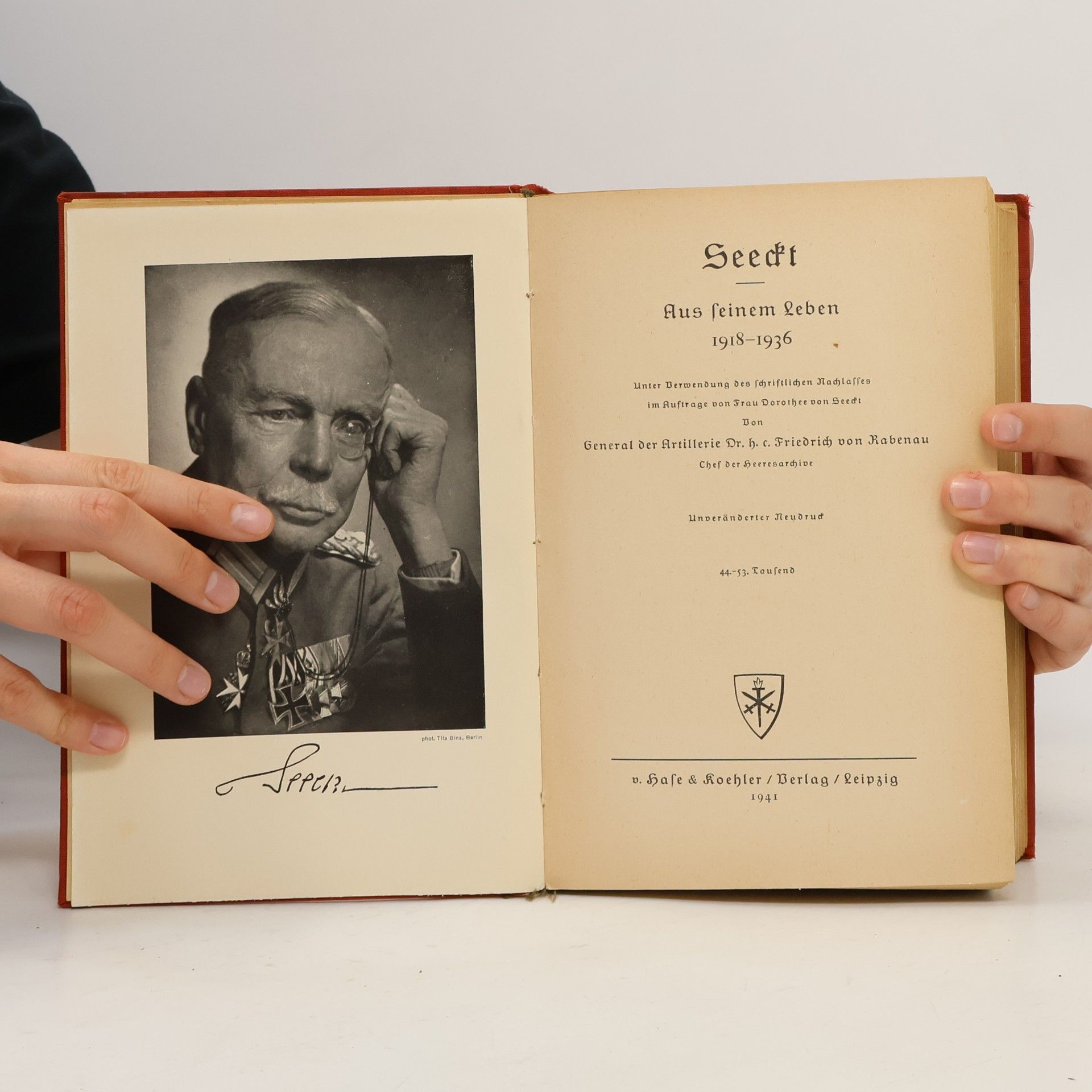 Hans von Seeckt Aus seinem Leben 1918–1936