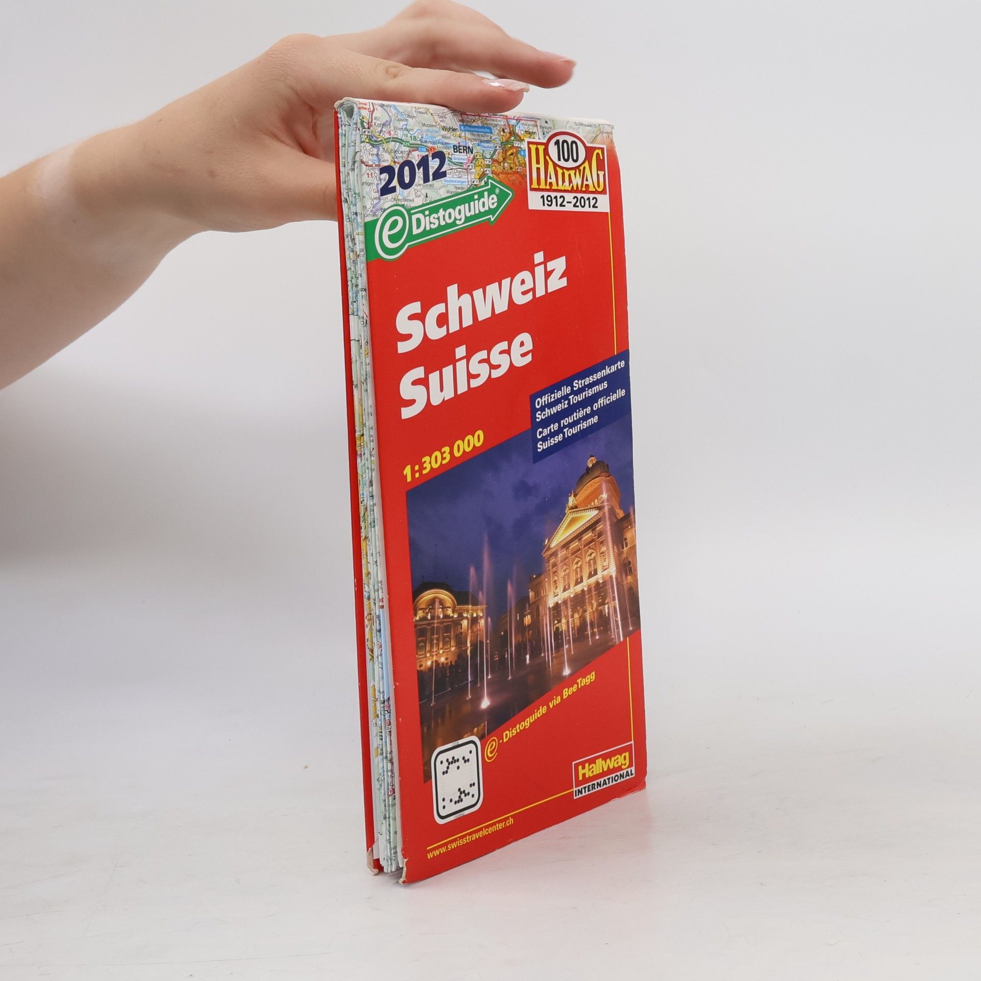 Hallwag Schweiz Strassenkarte 2012: mit Distoguide, 1:303 000 (Switzerland Hallwag Beetagg: HAL.100)