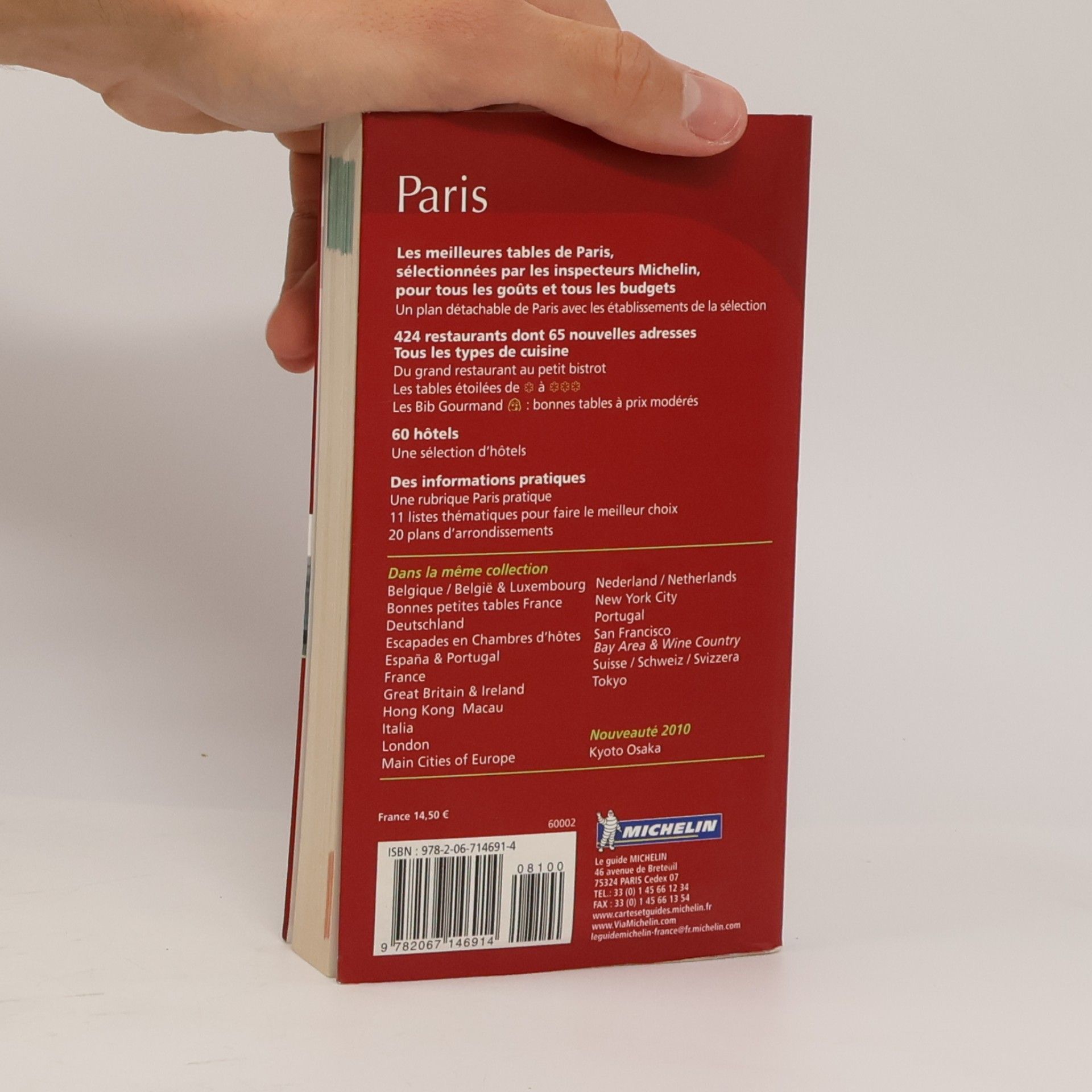 Guides Touristiques Michelin GUIDE MICHELIN PARIS 2010
