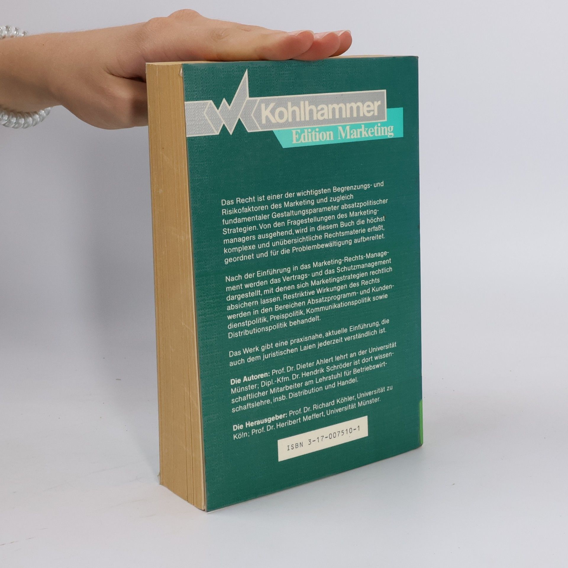Dieter Ahlert Kohlhammer Edition Marketing: Rechtliche Grundlagen des Marketing
