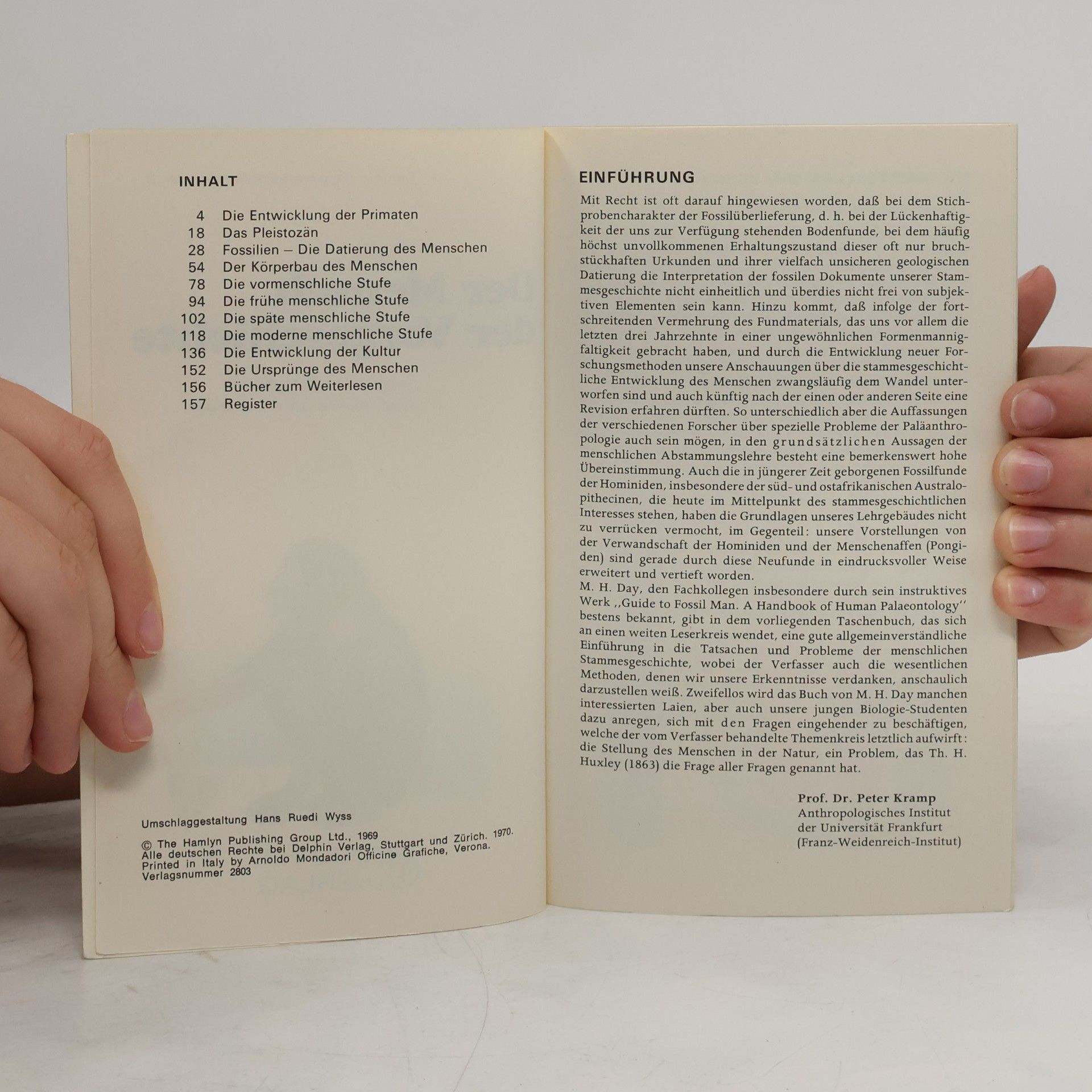 Michael H. Day Der Mensch der Vorgeschichte