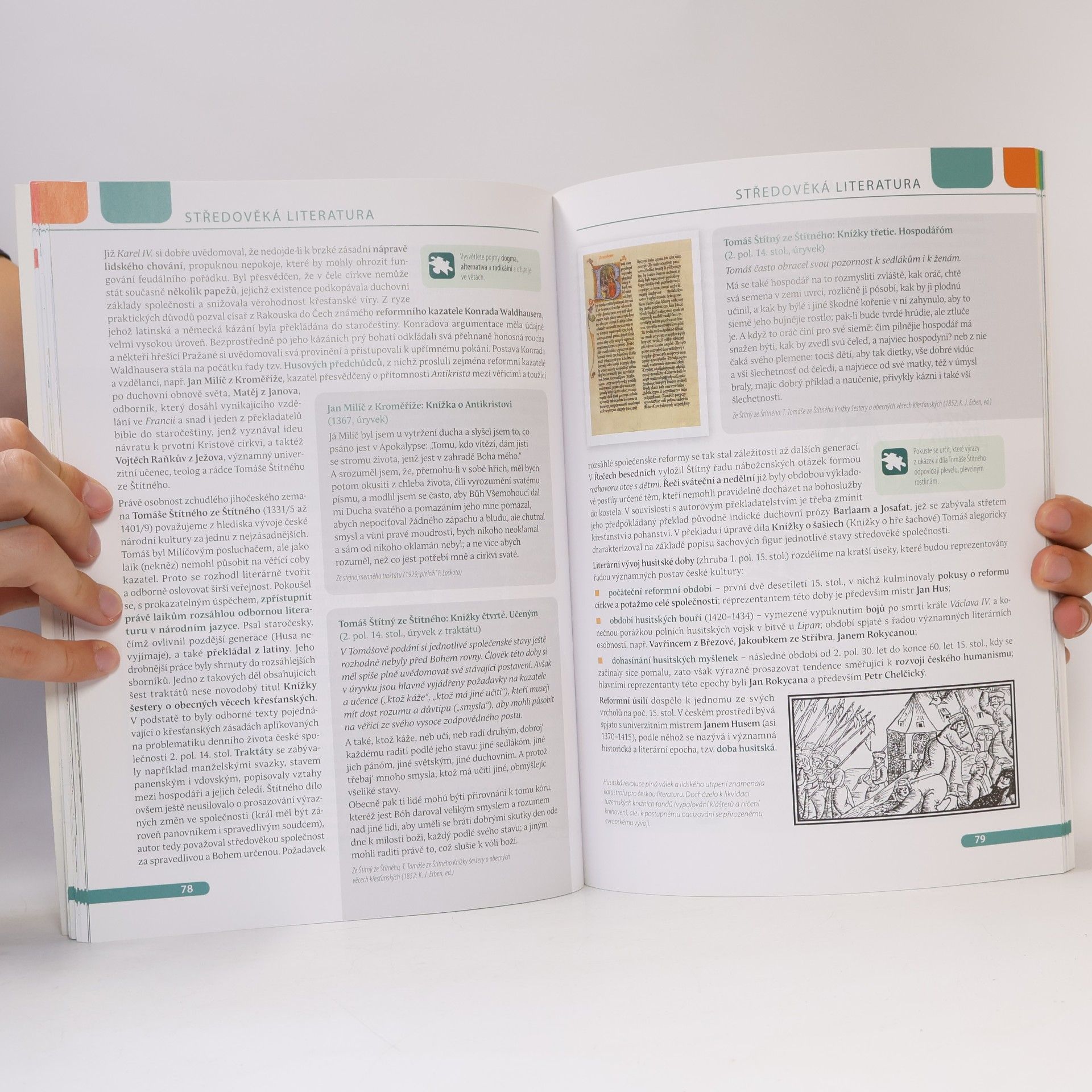 Jiří Novotný Literatura v souvislostech 1 : od hieroglyfů ke kalamáři, aneb, od starověku k osvícenství : učebnice literatury pro střední školy