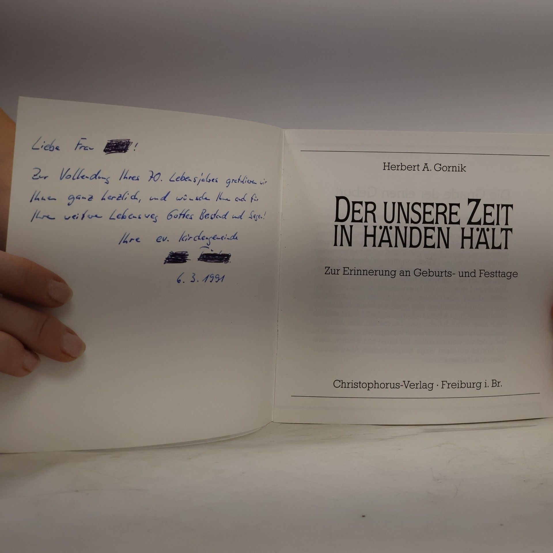 Herbert A. Gornik Der unsere Zeit in Händen hält