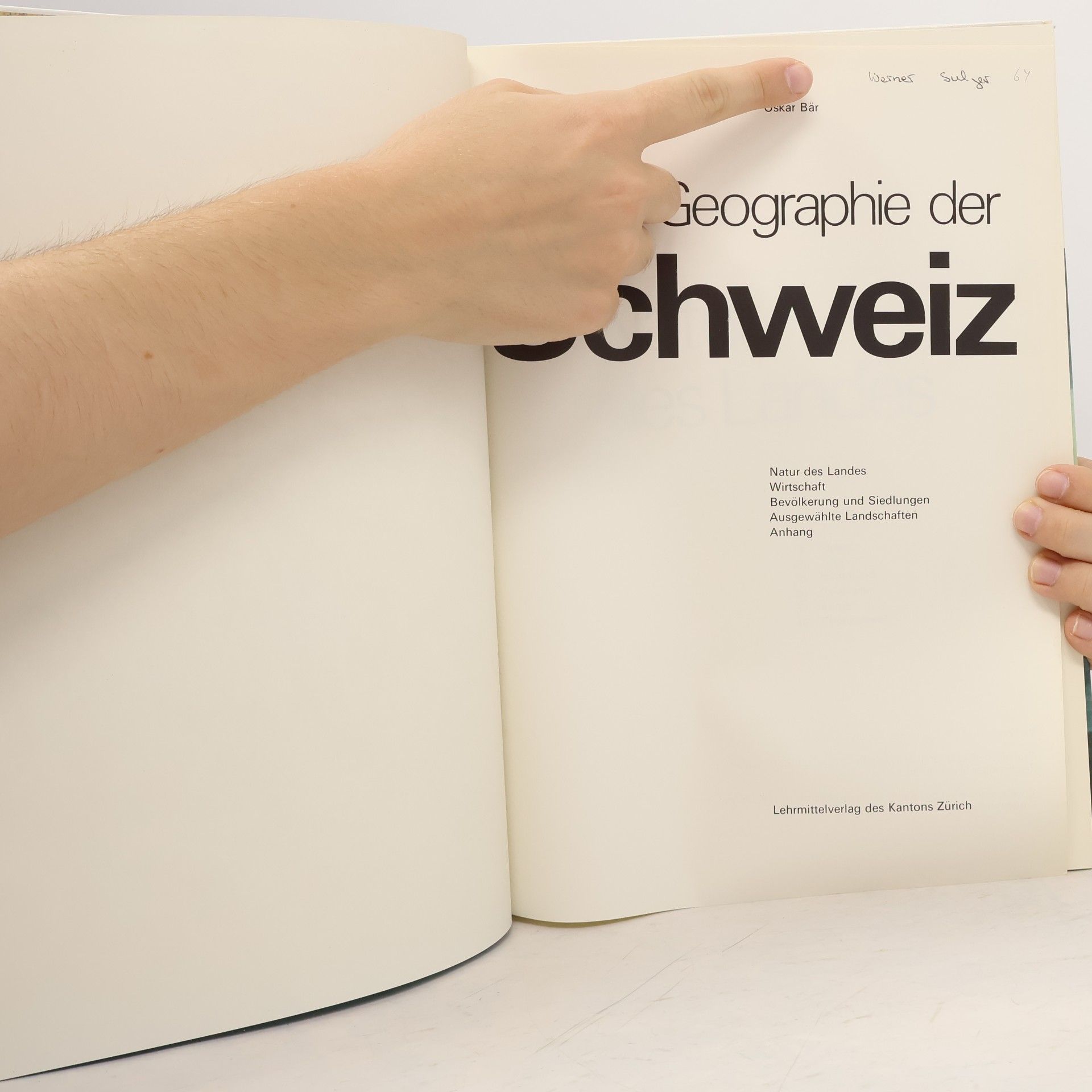 Oskar Bär Geographie der Schweiz