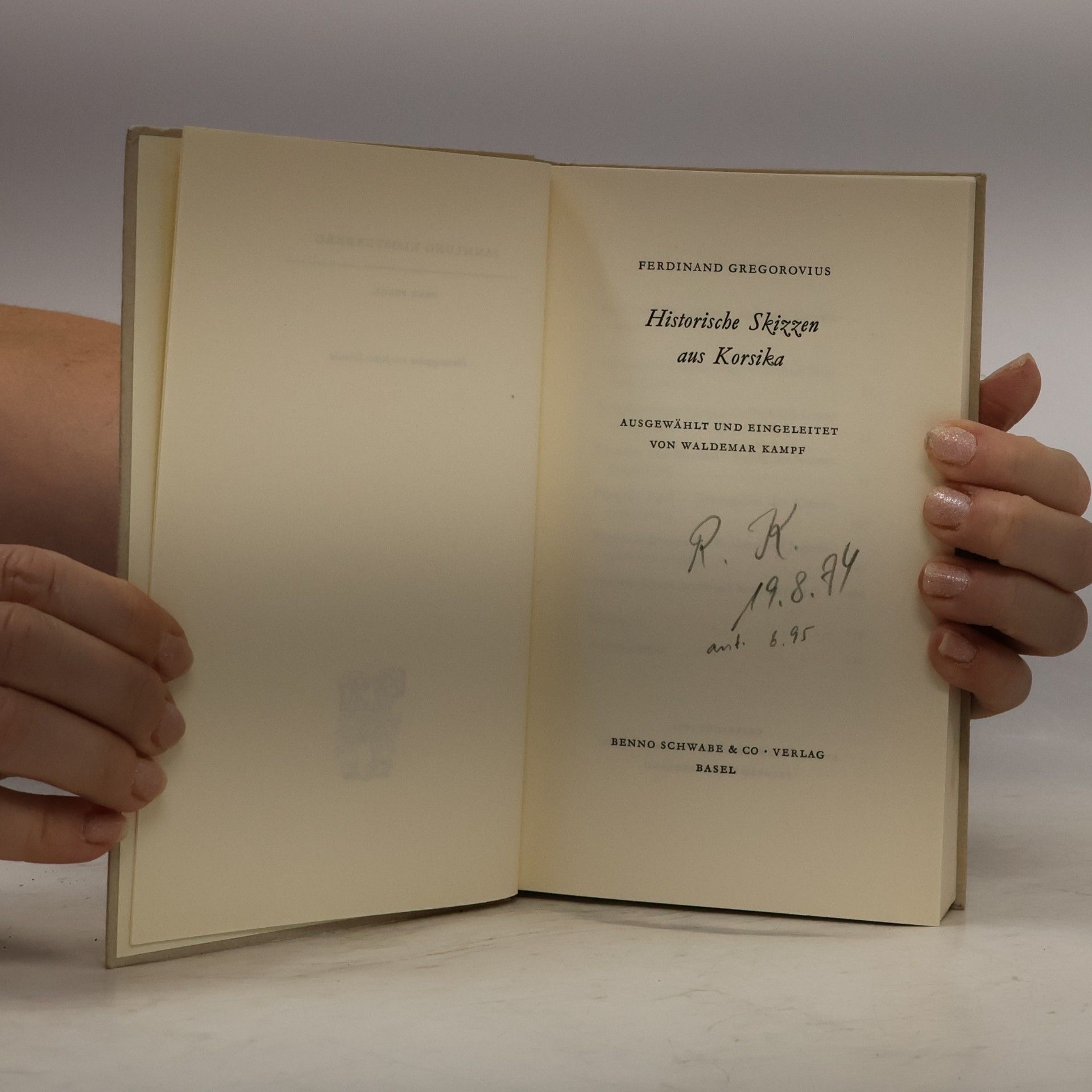 Ferdinand Gregorovius Historische Skizzen aus Korsika