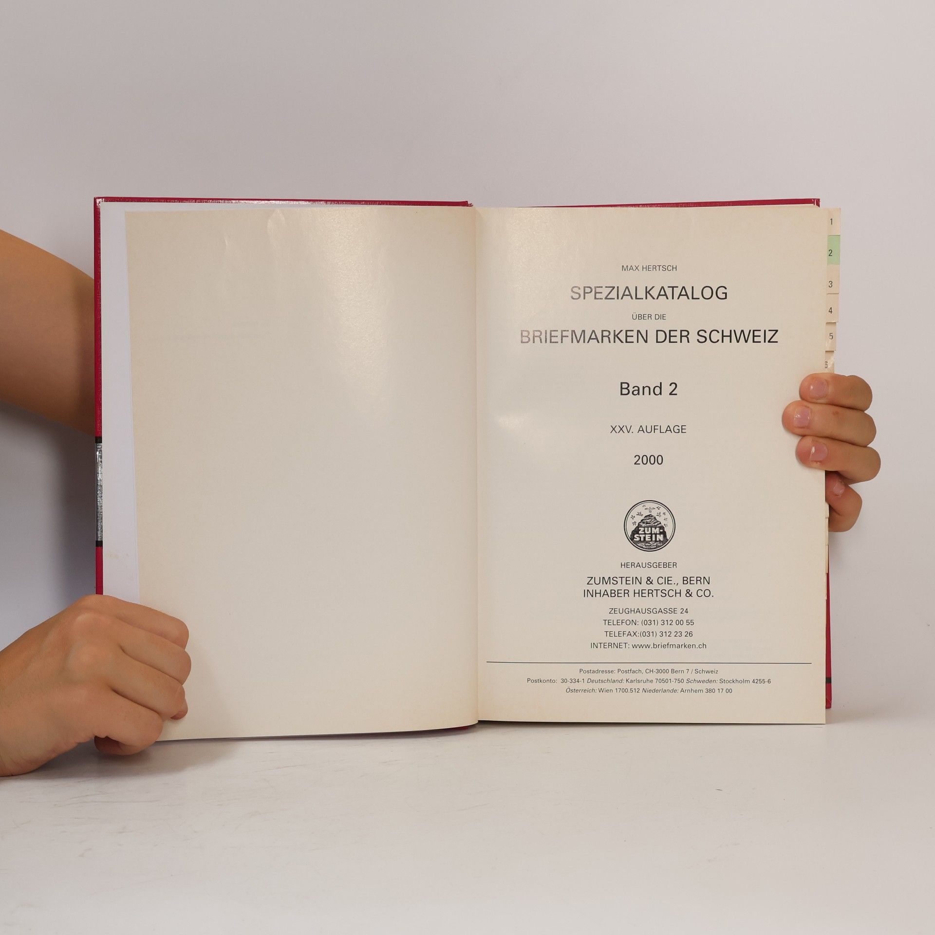 Max Hertsch Spezialkatalog über die Briefmarken der Schweiz 2
