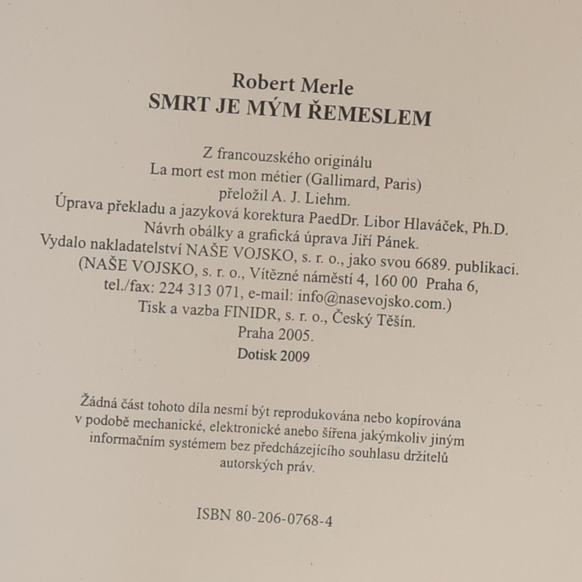 Robert Merle Smrt je mým řemeslem
