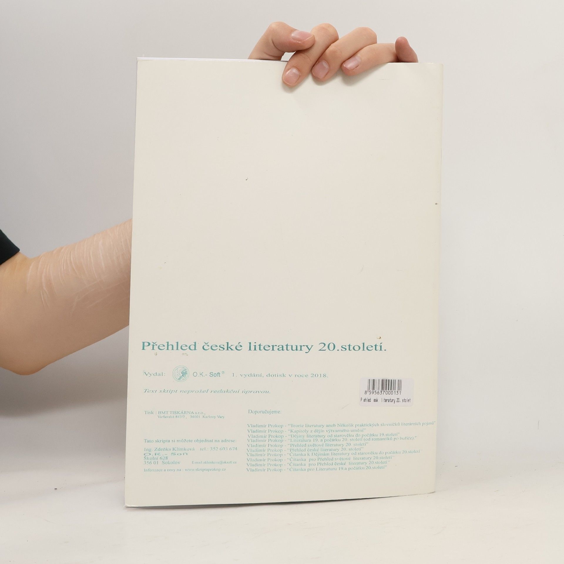 Vladimír Prokop Přehled české literatury 20. století