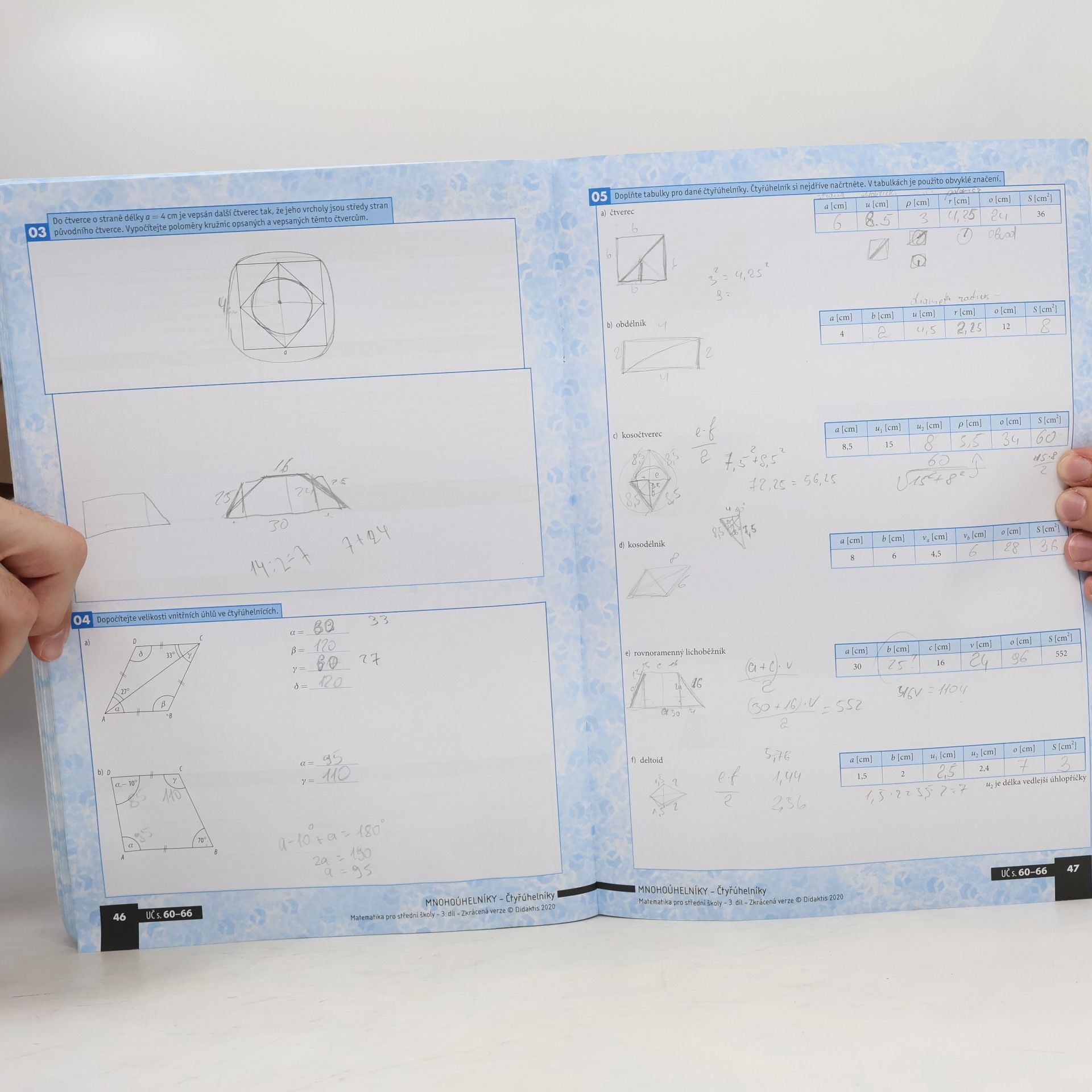 Kolektiv autorů Matematika pro střední školy - 3. díl zkrácená verze. Planimetrie - pracovní sešit