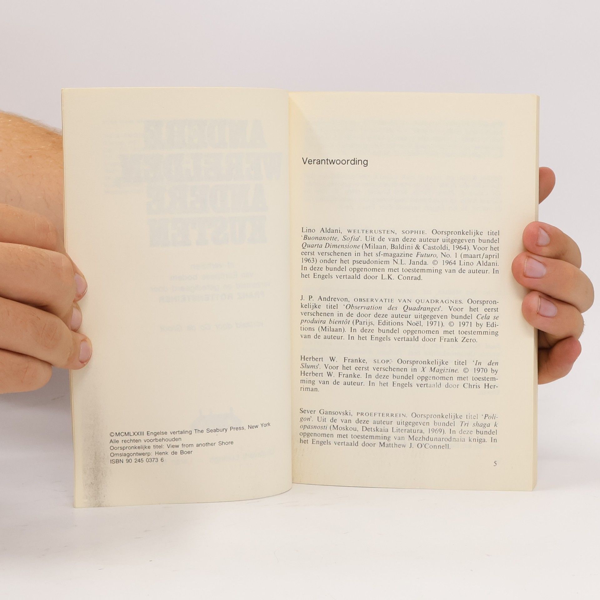 Franz Rottensteiner Andere Werelden, Andere Kusten