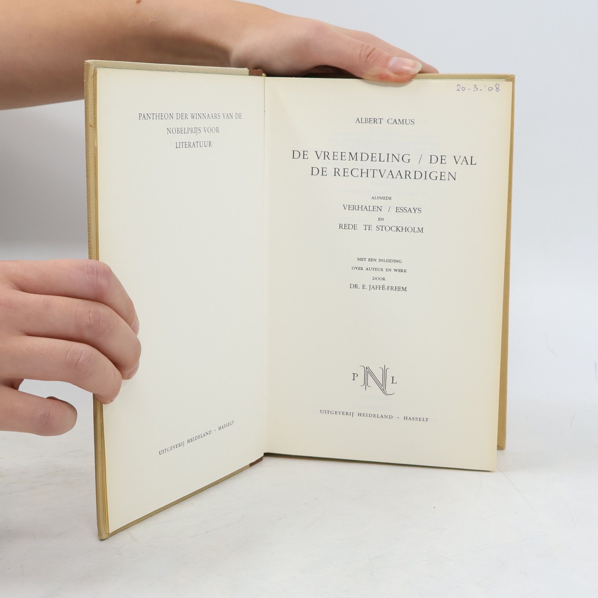 Albert Camus Pantheon der Nobelprijswinnaars Literatuur