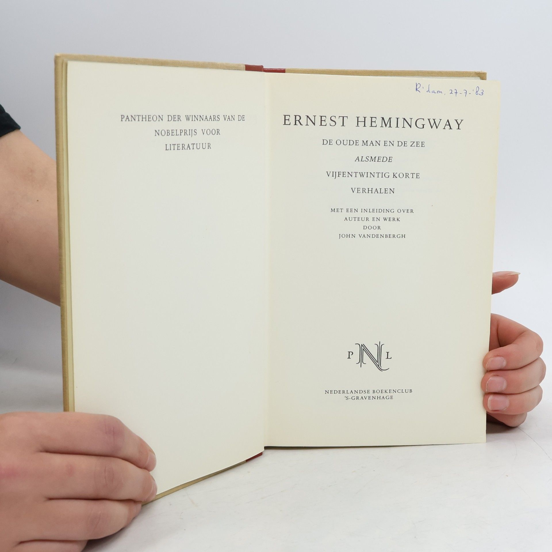 Ernest Hemingway Pantheon der Winnaars van de Nobelprijs voor Literatuur