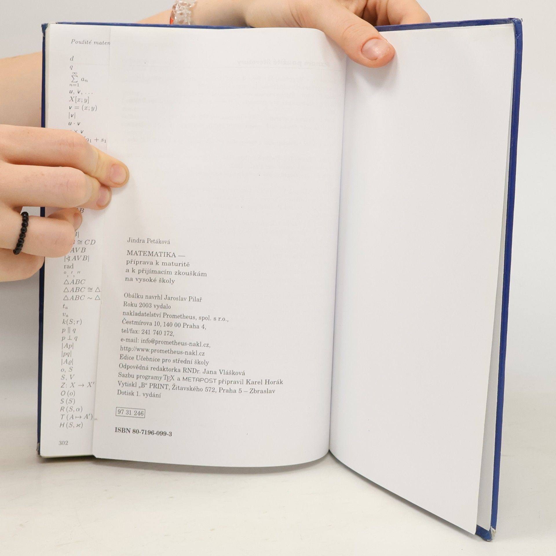 Jindra Petáková Matematika. Příprava k maturitě a k přijímacím zkouškám na vysoké školy