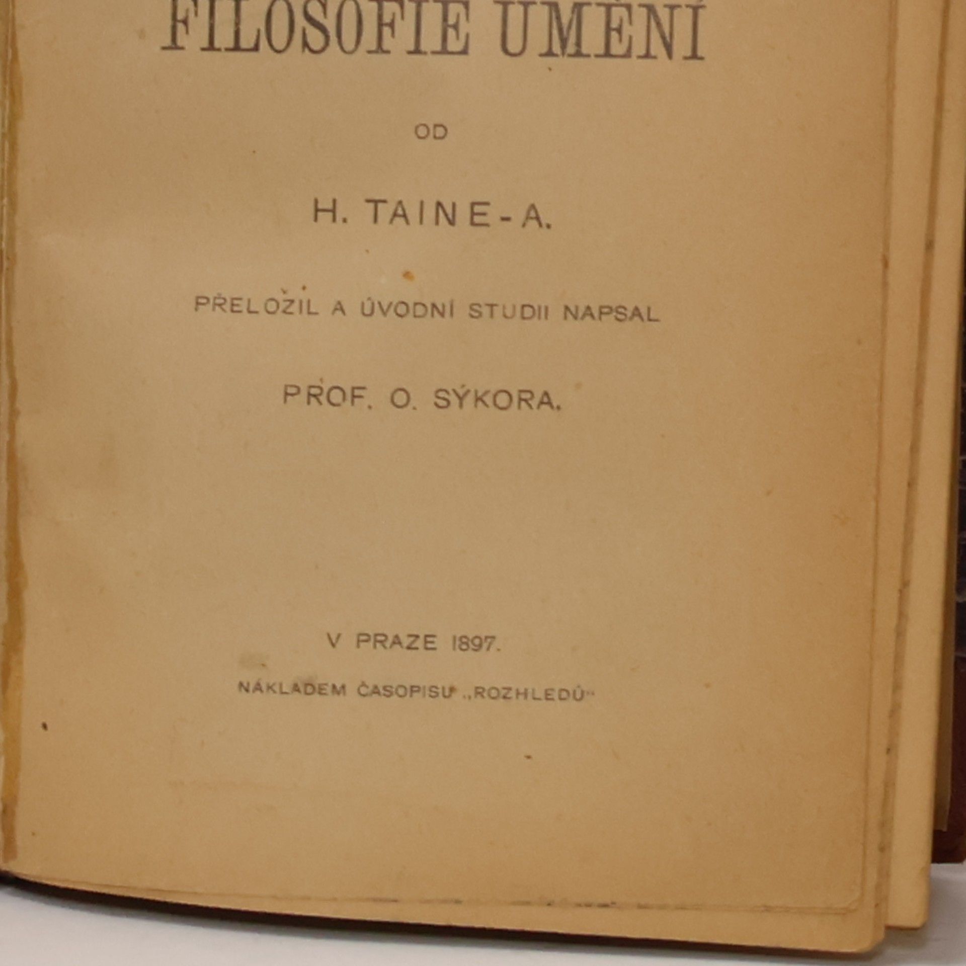 H. Taine Filosofie umění