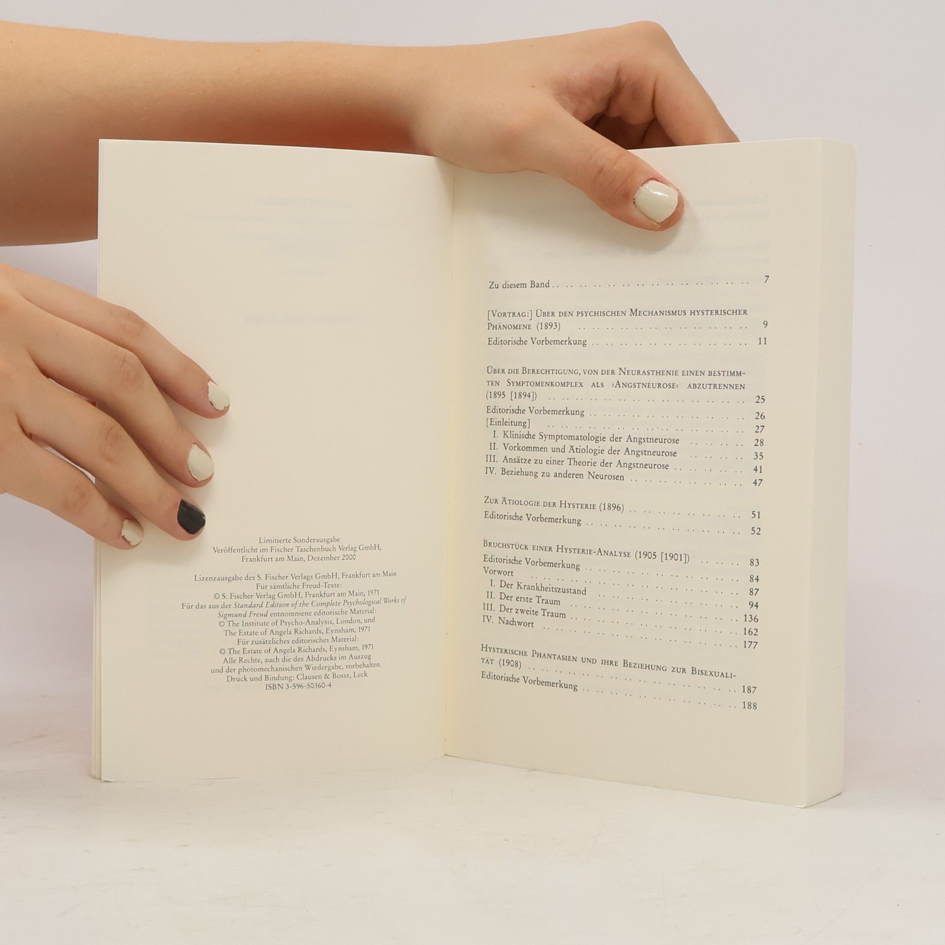 Sigmund Freud Studienausgabe VI. Hysterie und Angst