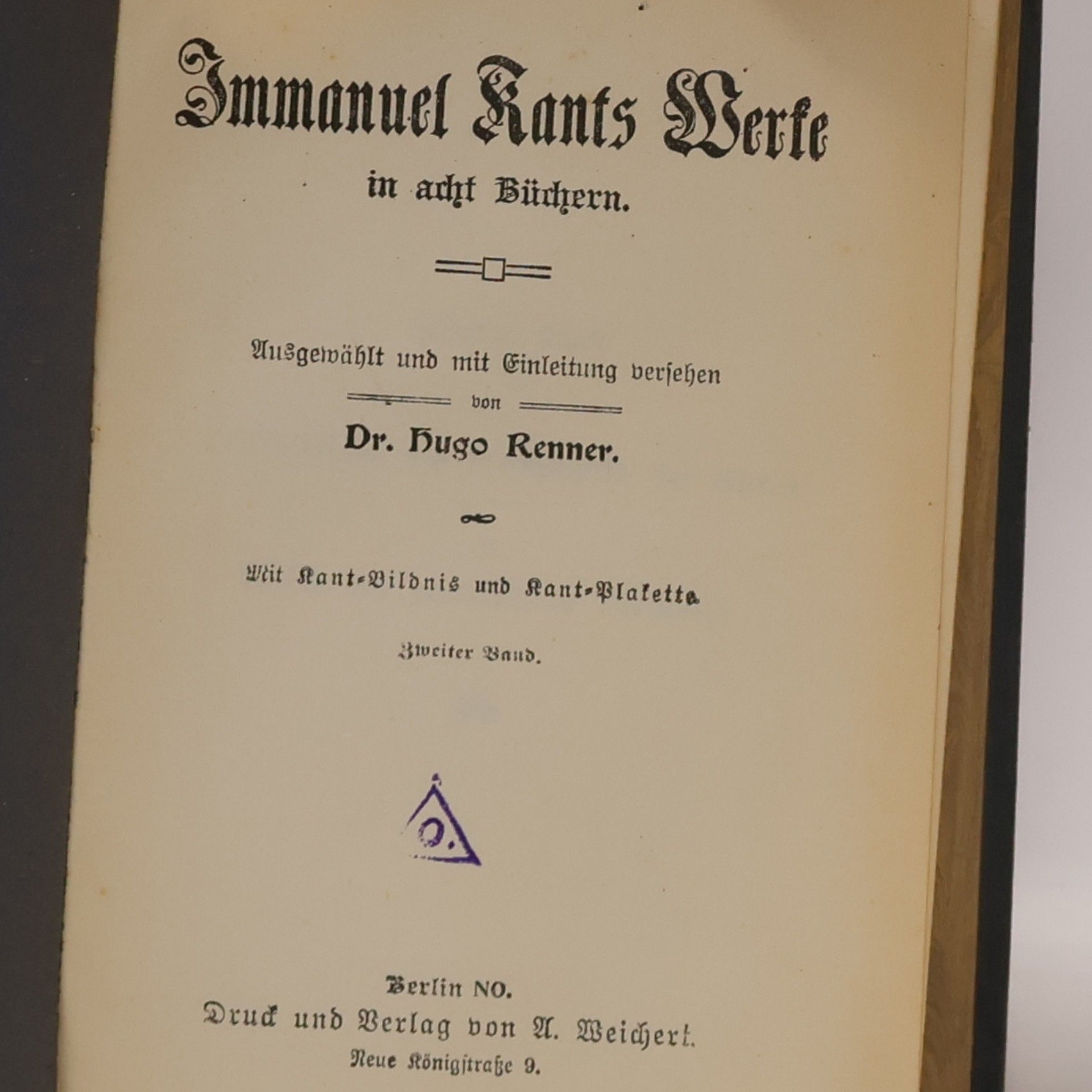 Immanuel Kant Werke II.