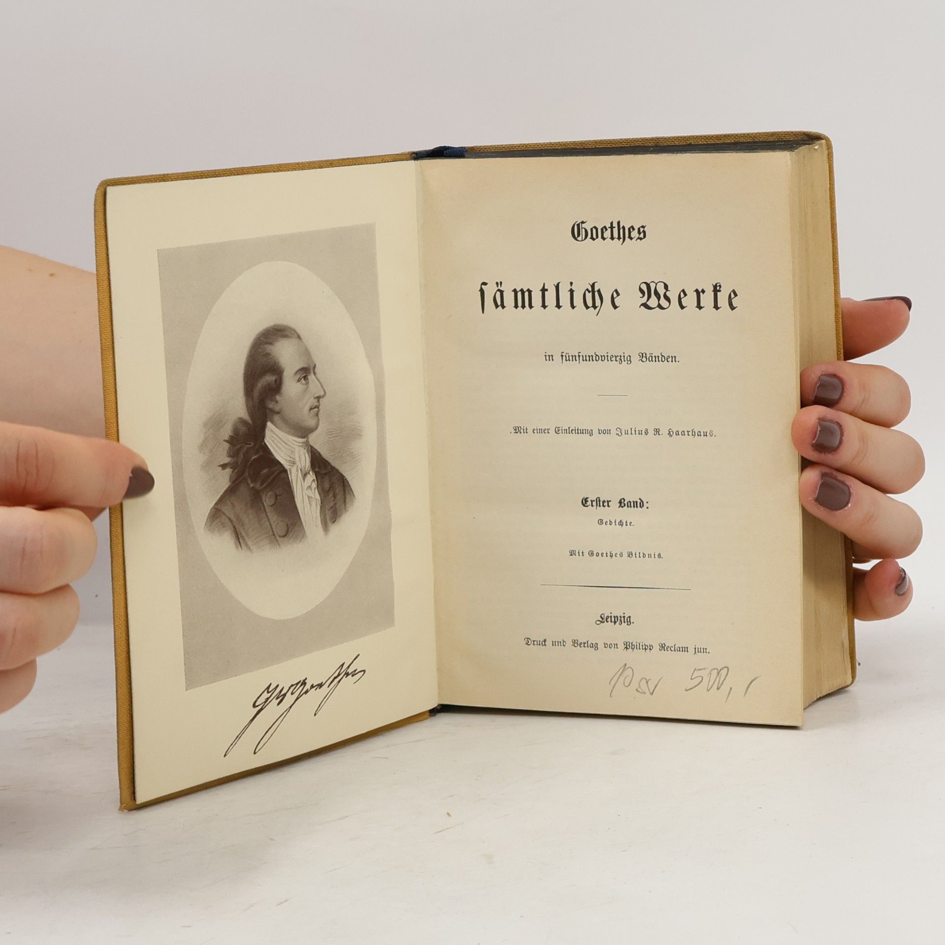 Johann Wolfgang von Goethe Goethes Sämtliche Werke 1