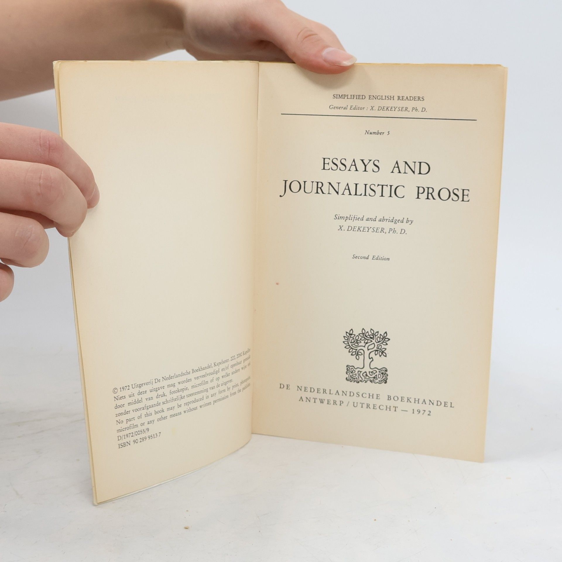 X. Dekeyser Essays and Journalistic Prose Number 5