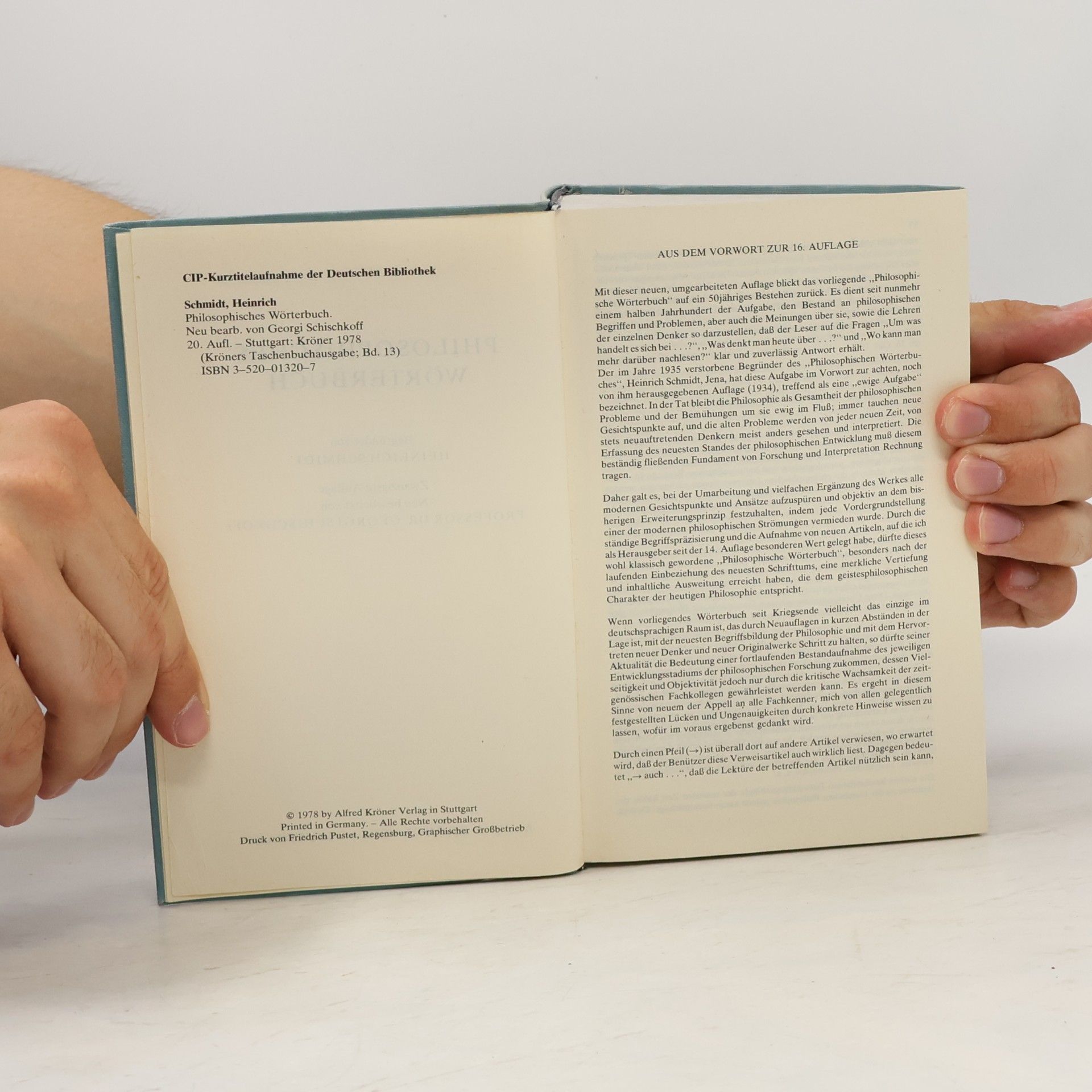 Heinrich Schmidt Philosophisches Wörterbuch