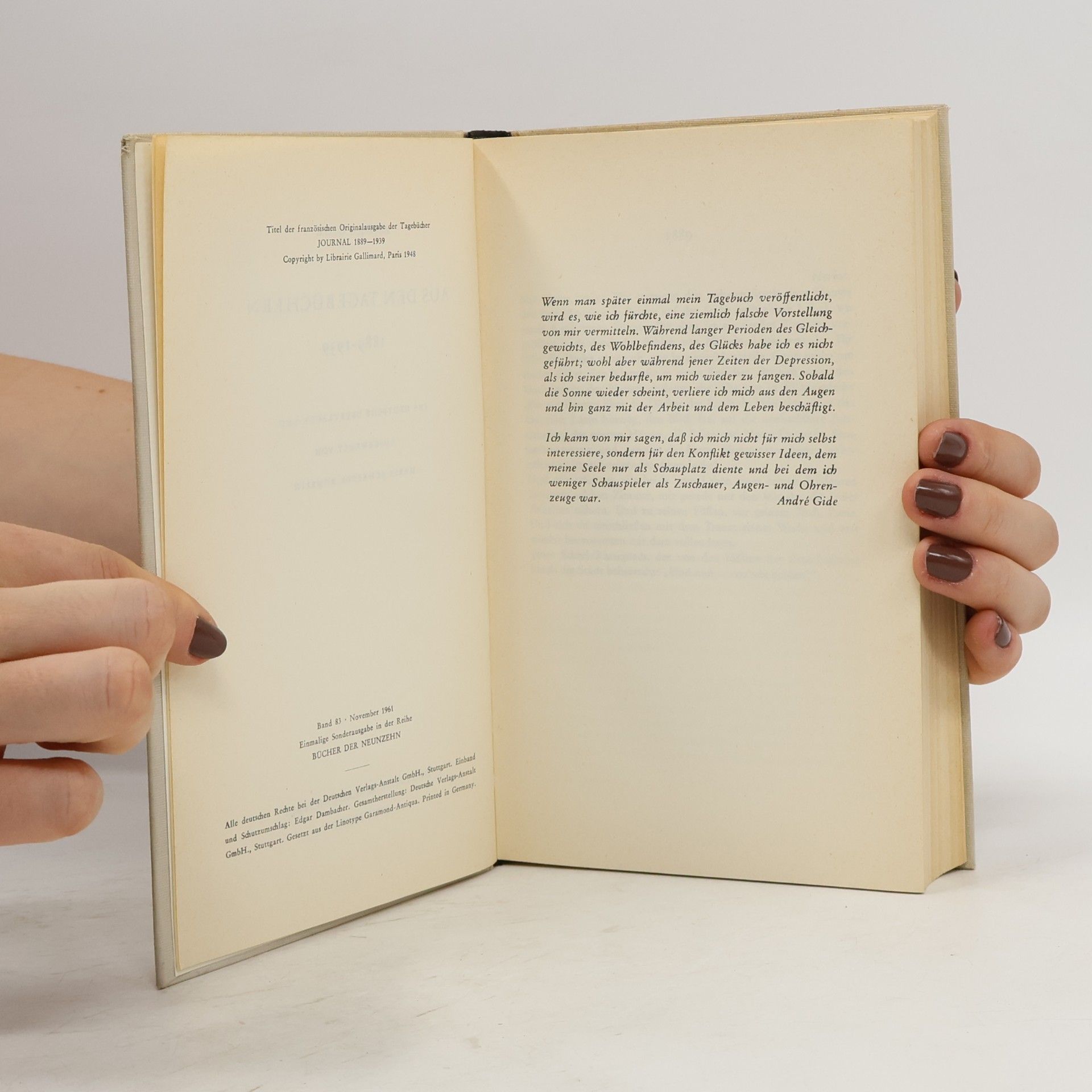 André Gide Aus den Tagebüchern 1889-1939