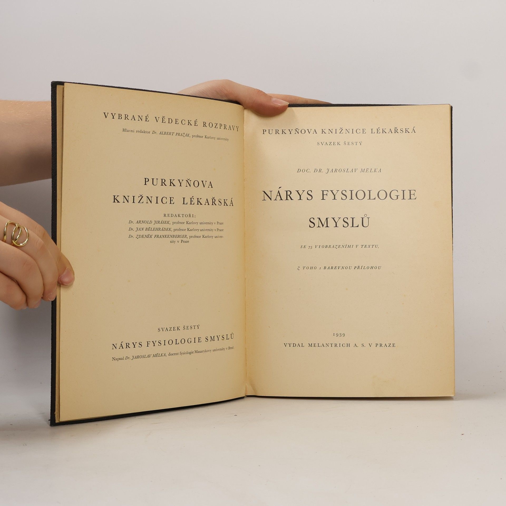 Jaroslav Mělka Nárys fysiologie a pathofysiologie smyslů