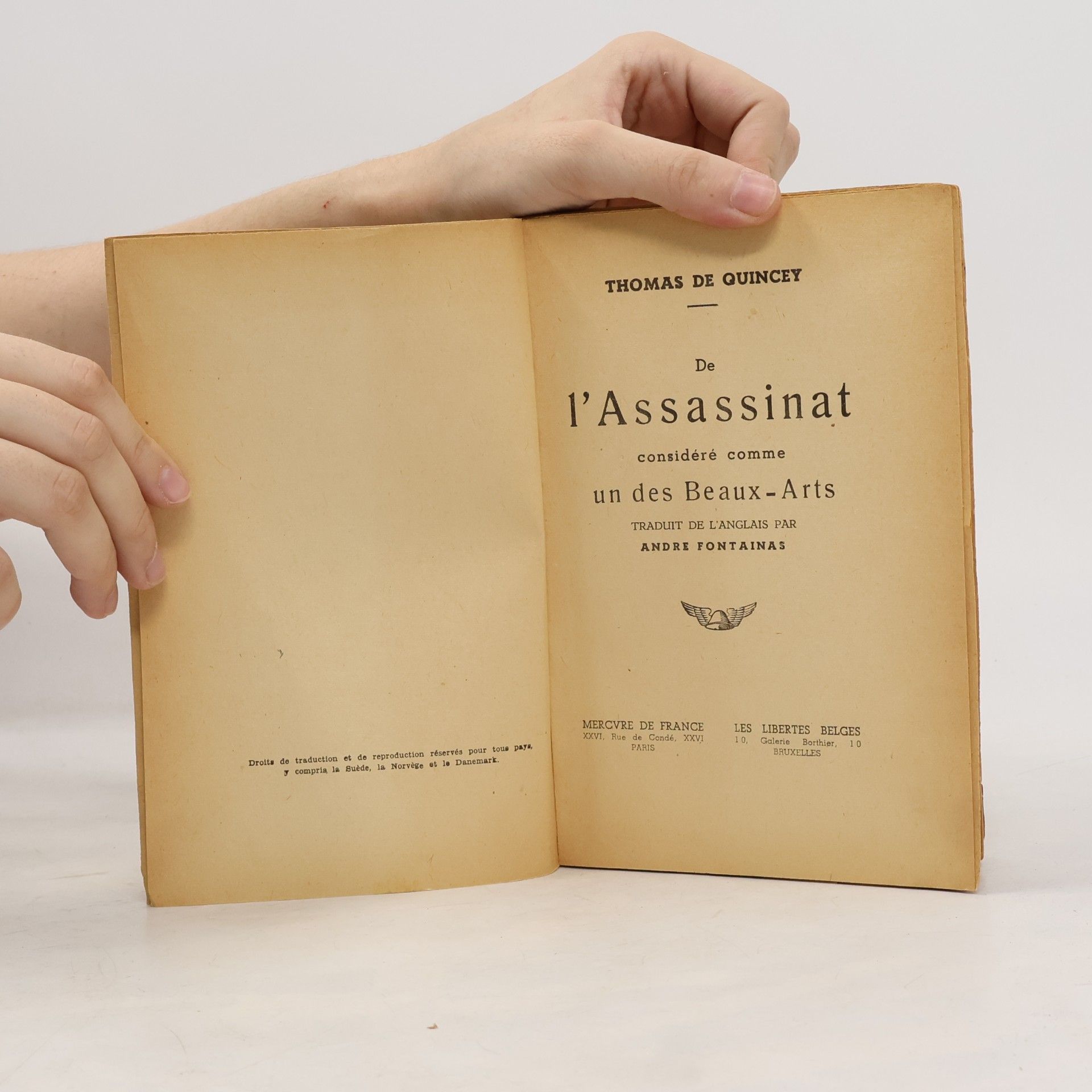Thomas De Quincey De L'assassinat