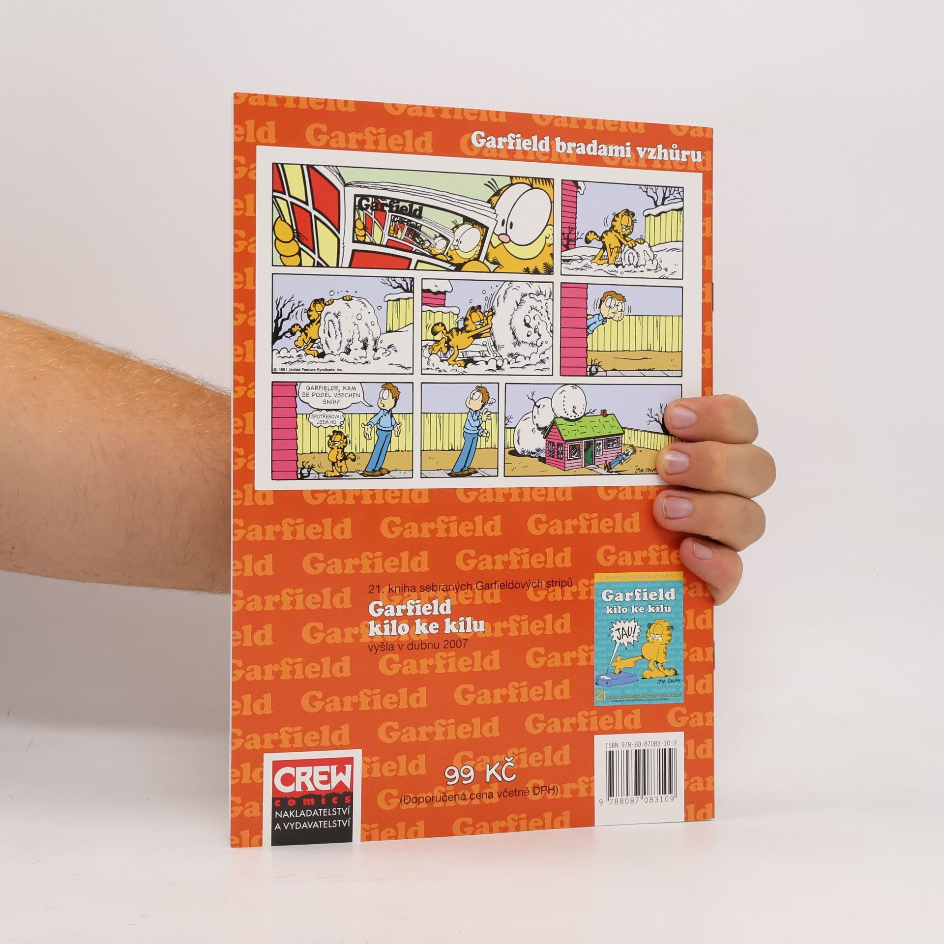 Jim Davis Garfield bradami vzhůru