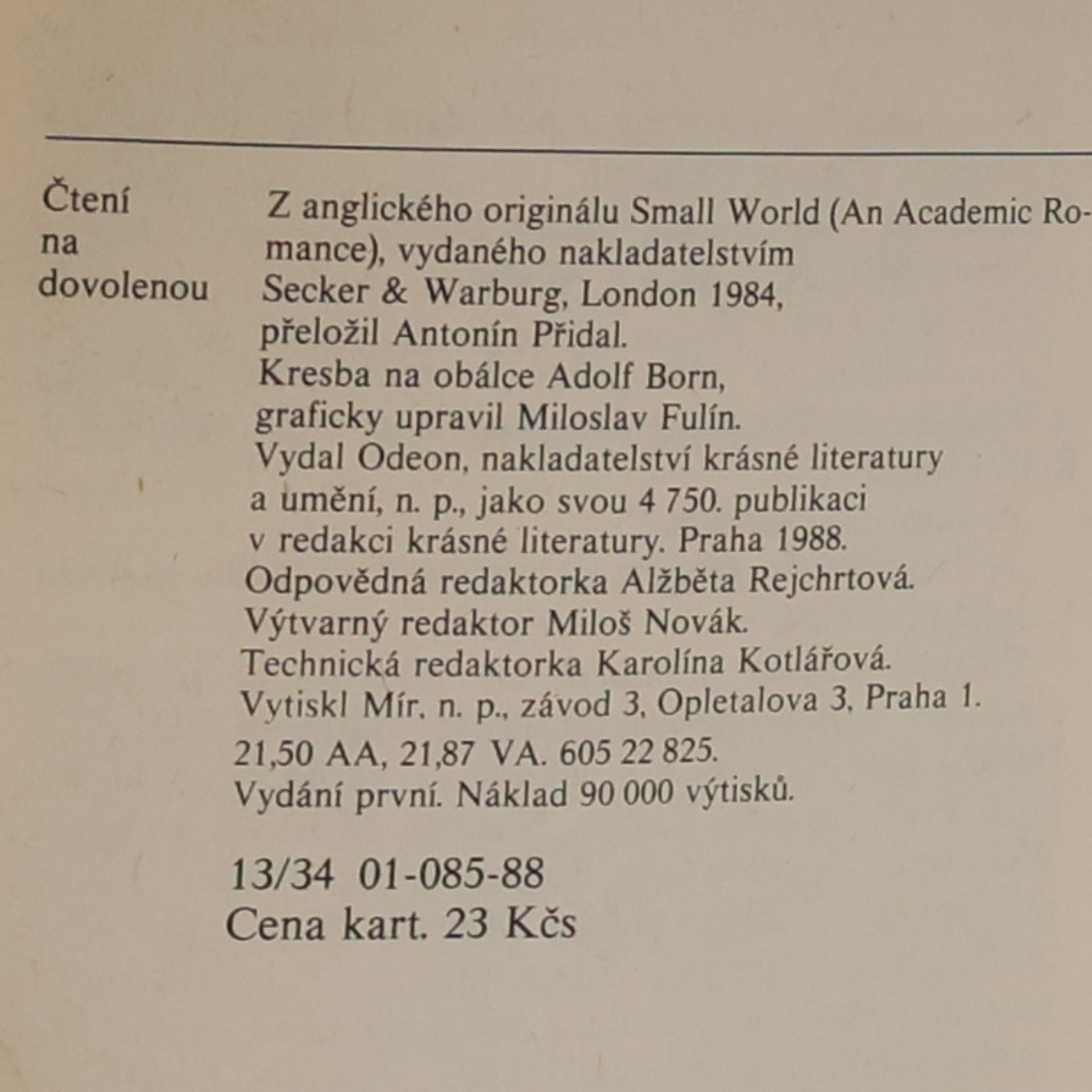 David Lodge Svět je malý