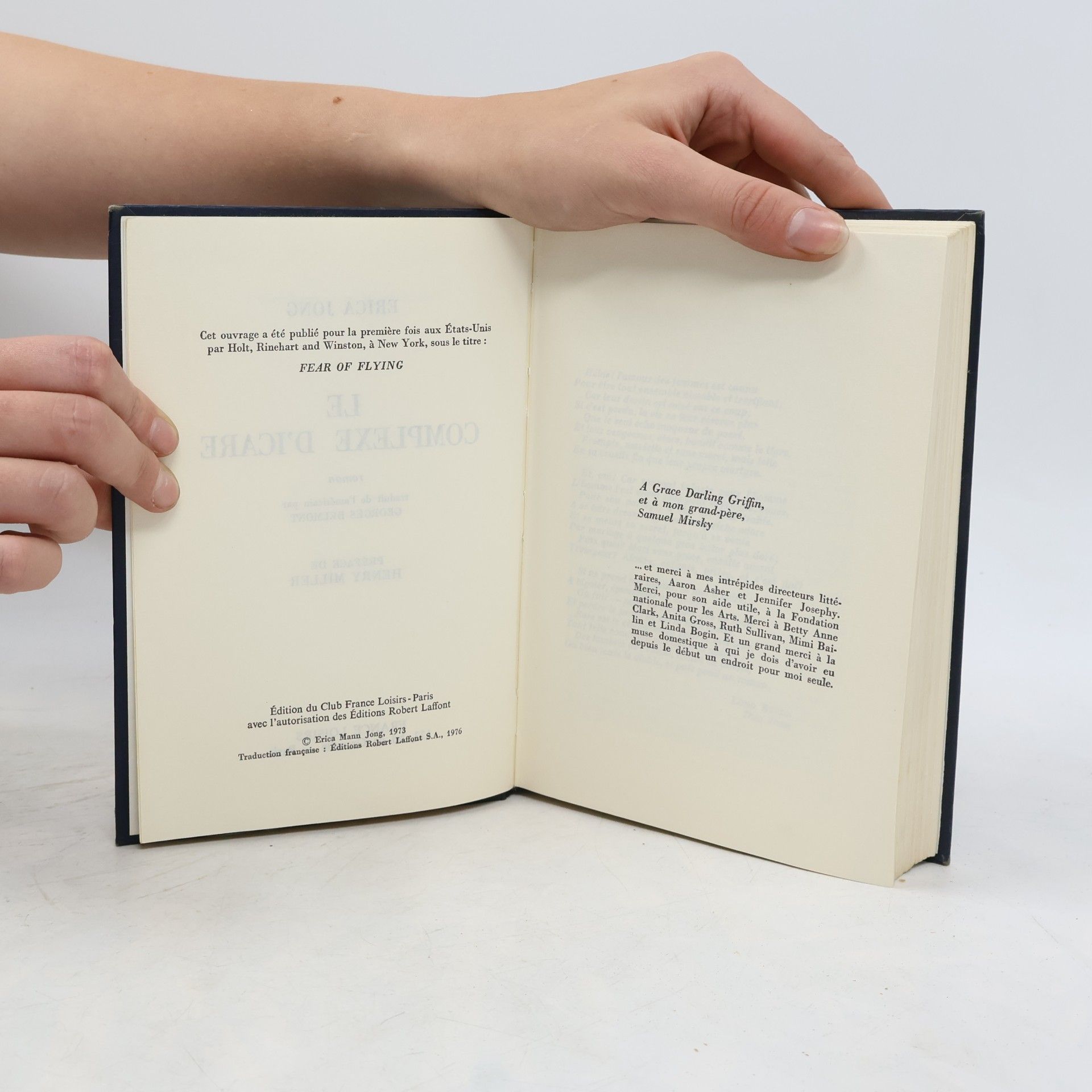 Erica Jong Le complexe d'Icare