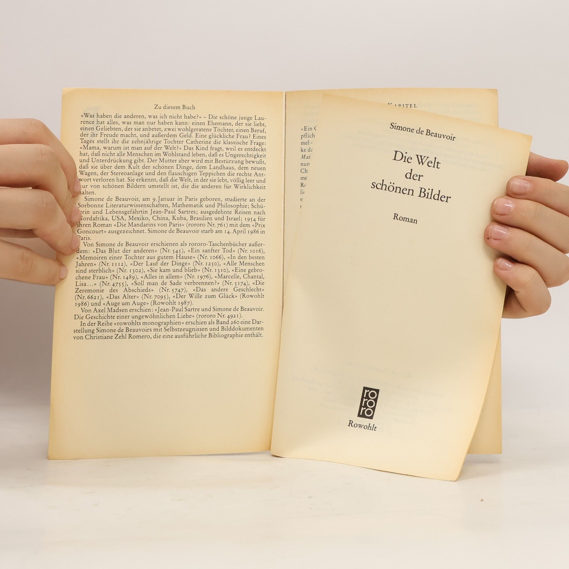 Simone de Beauvoir Die Welt der schönen Bilder