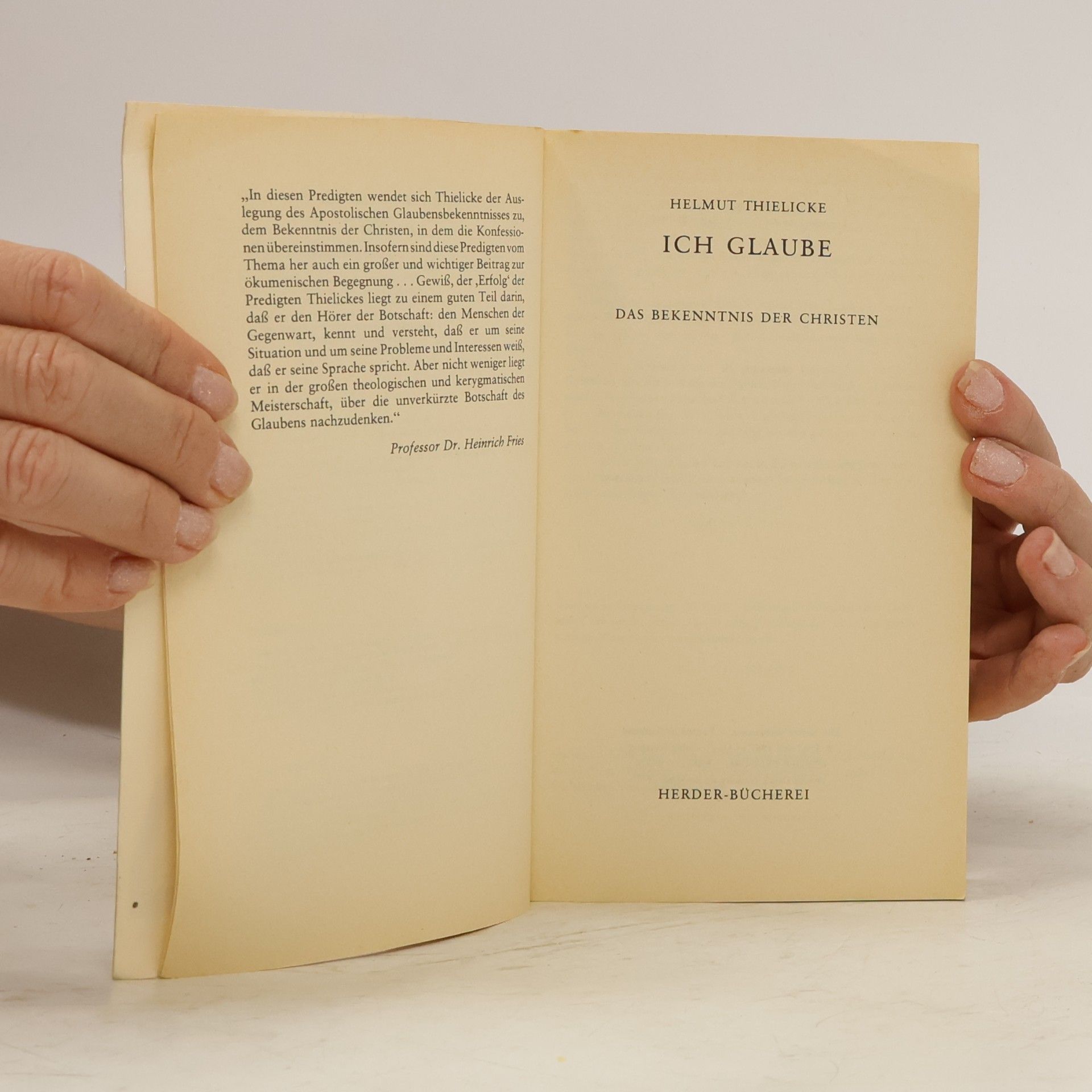 Helmut Thielicke Ich glaube