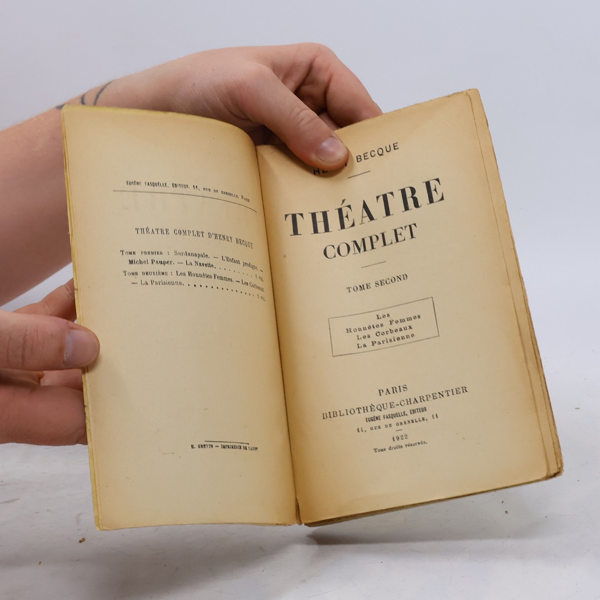 Henry Becque Théâtre complet II.