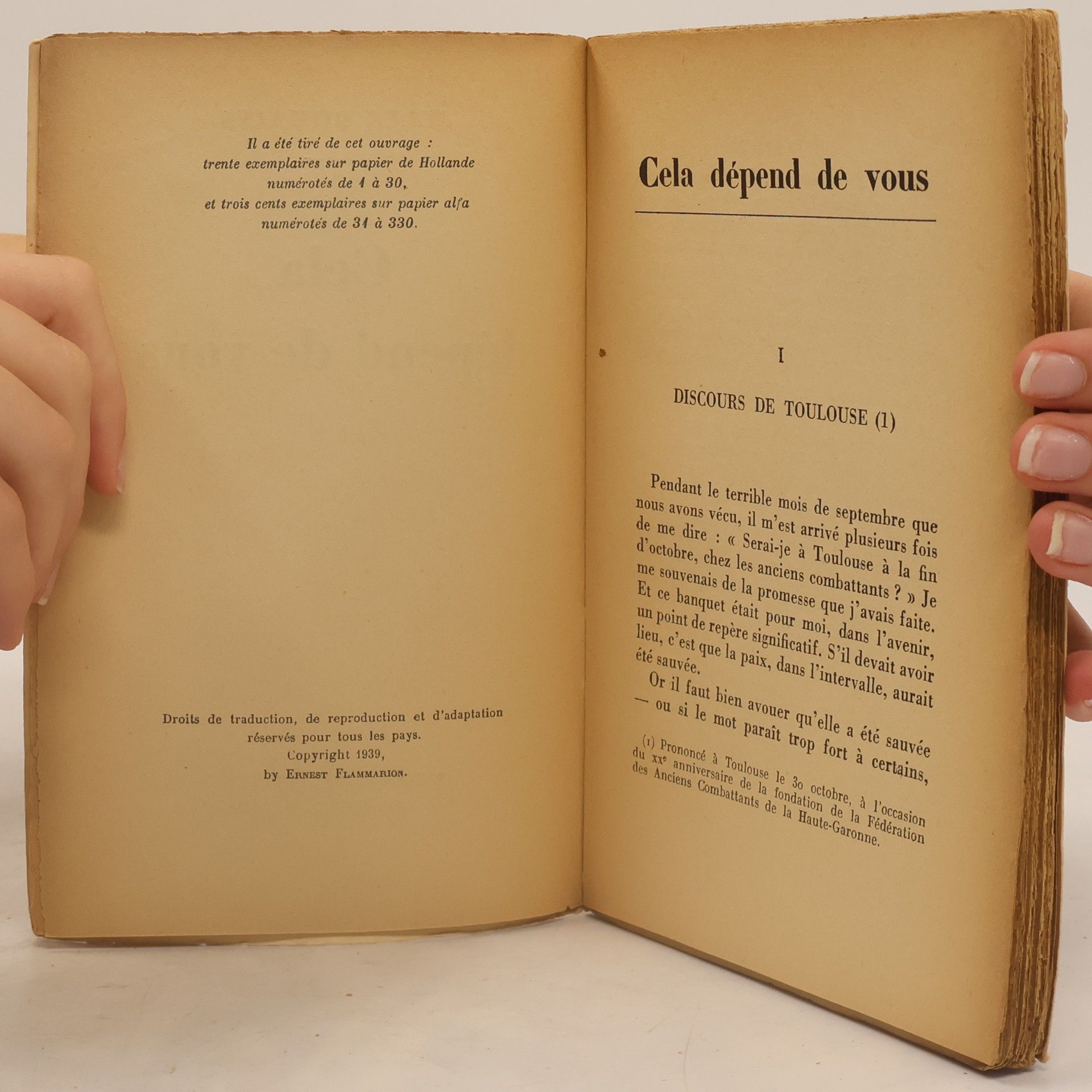 Jules Romains Cela dépend de vous