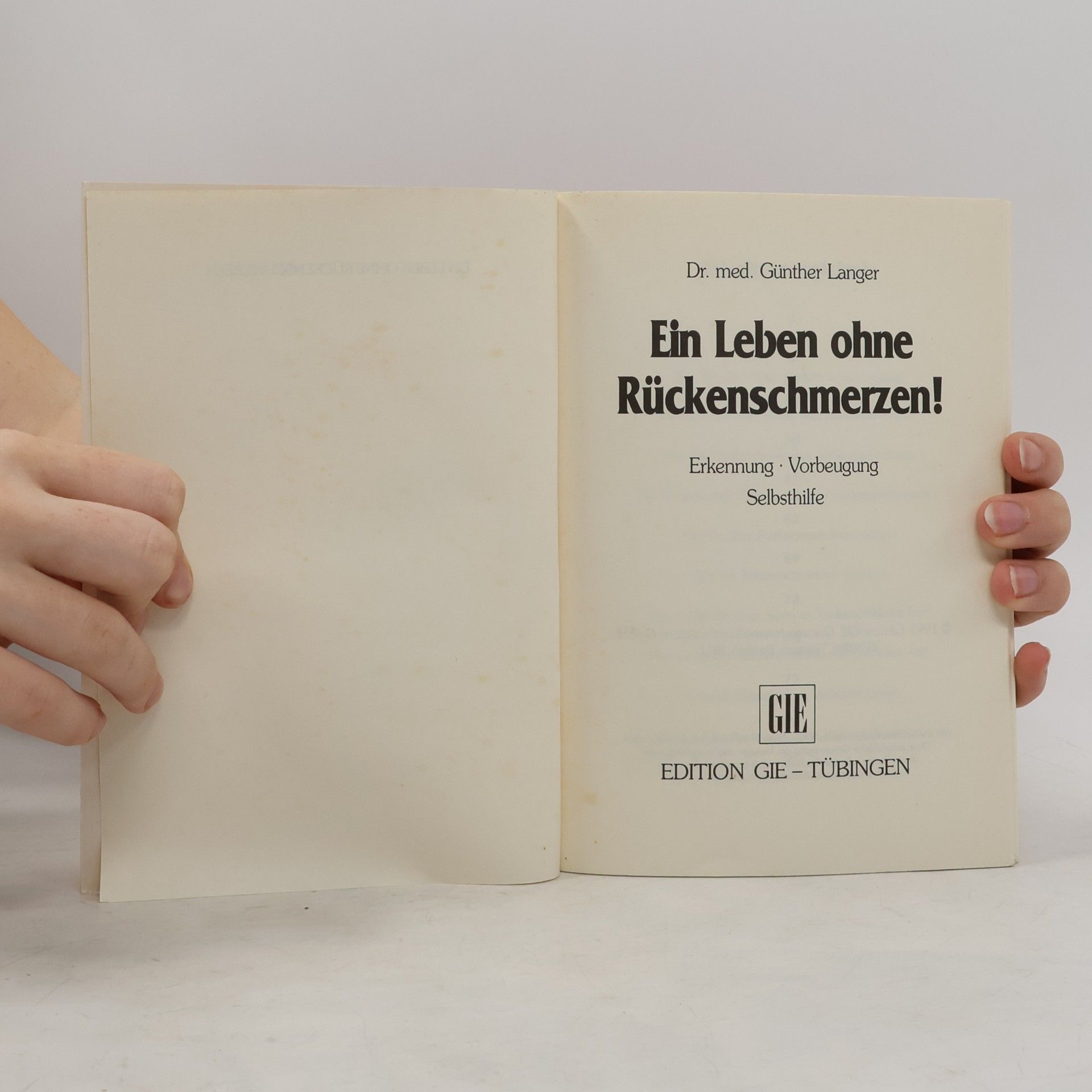Günther Langer Ein Leben ohne Rückenschmerzen!