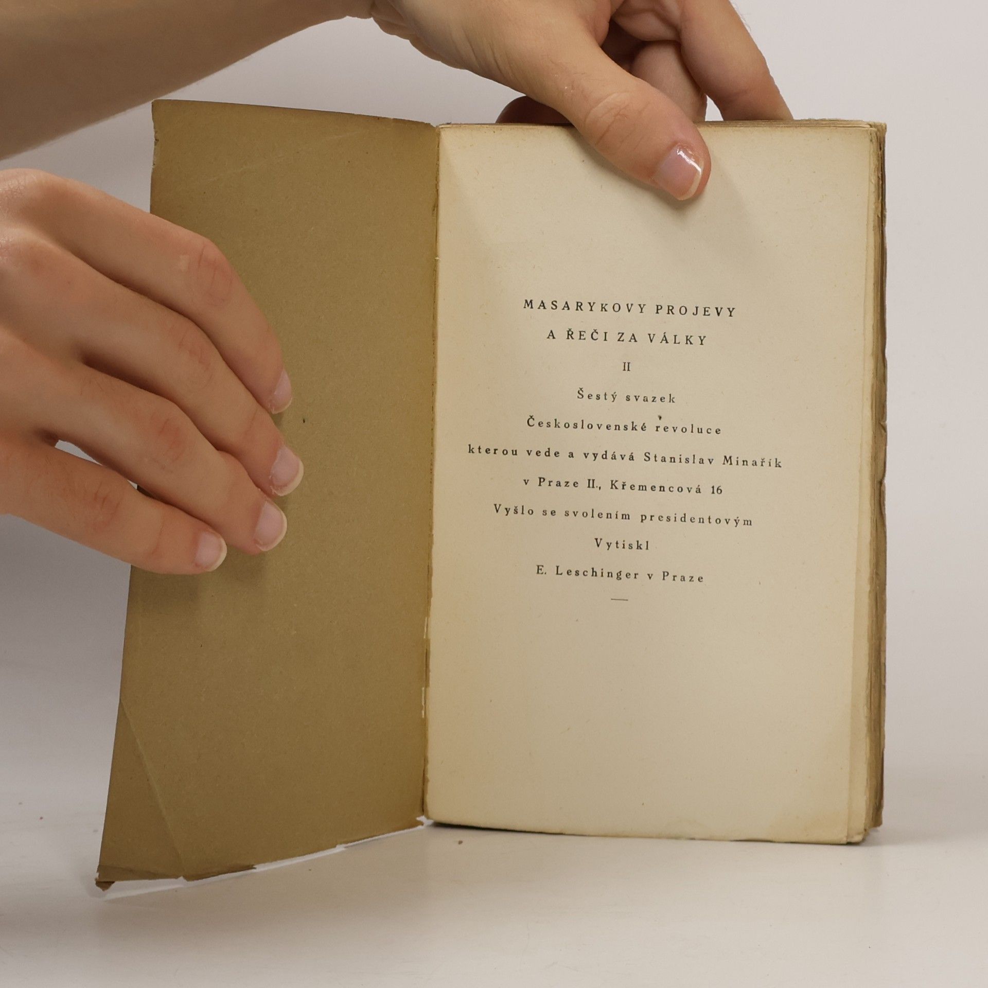 Various authors Masarykovy projevy a řeči za války II